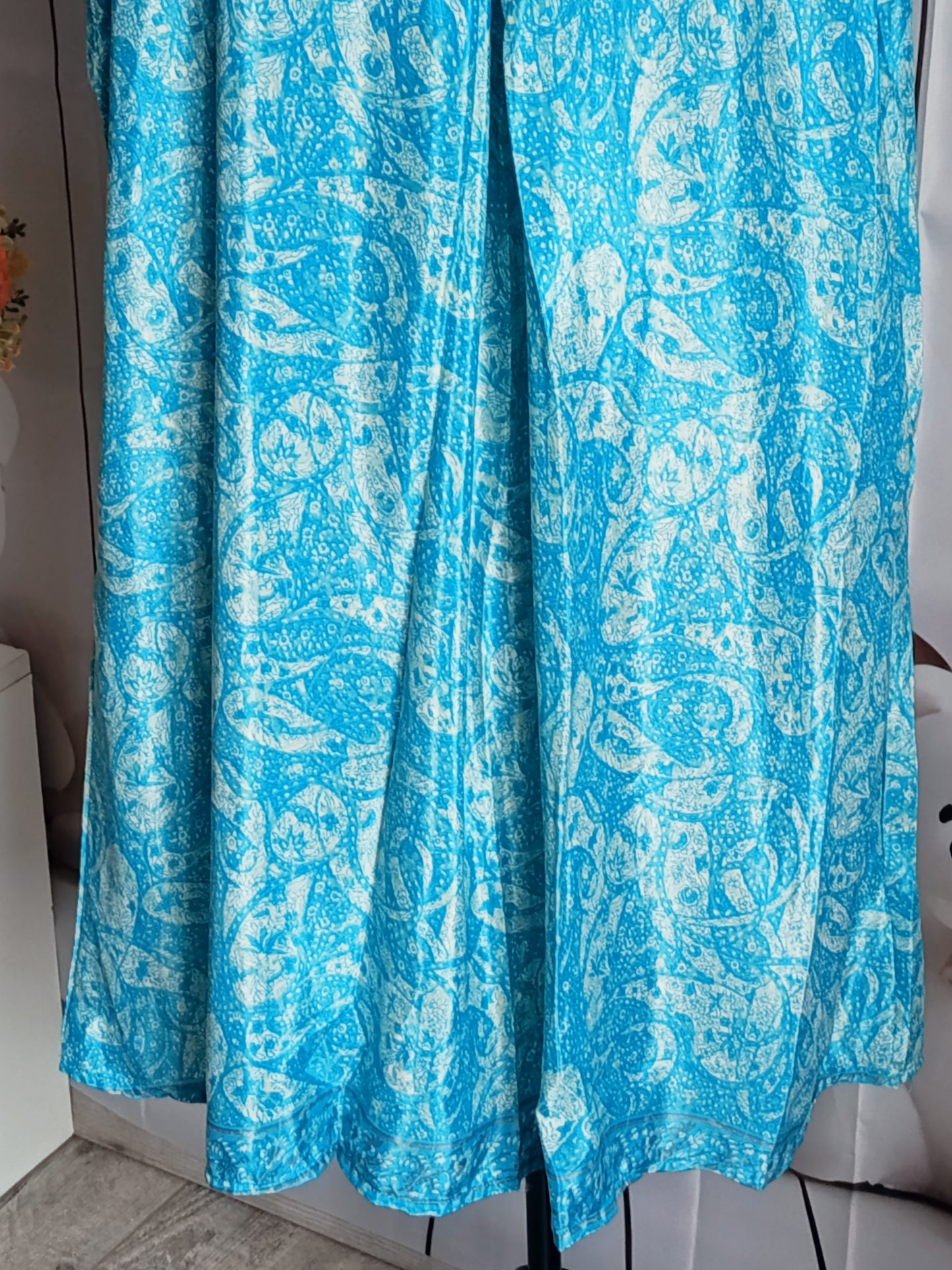 đž Tunique Ethnique BohĂšme - Turquoise & Blanc đ taille 56-58-60, N13