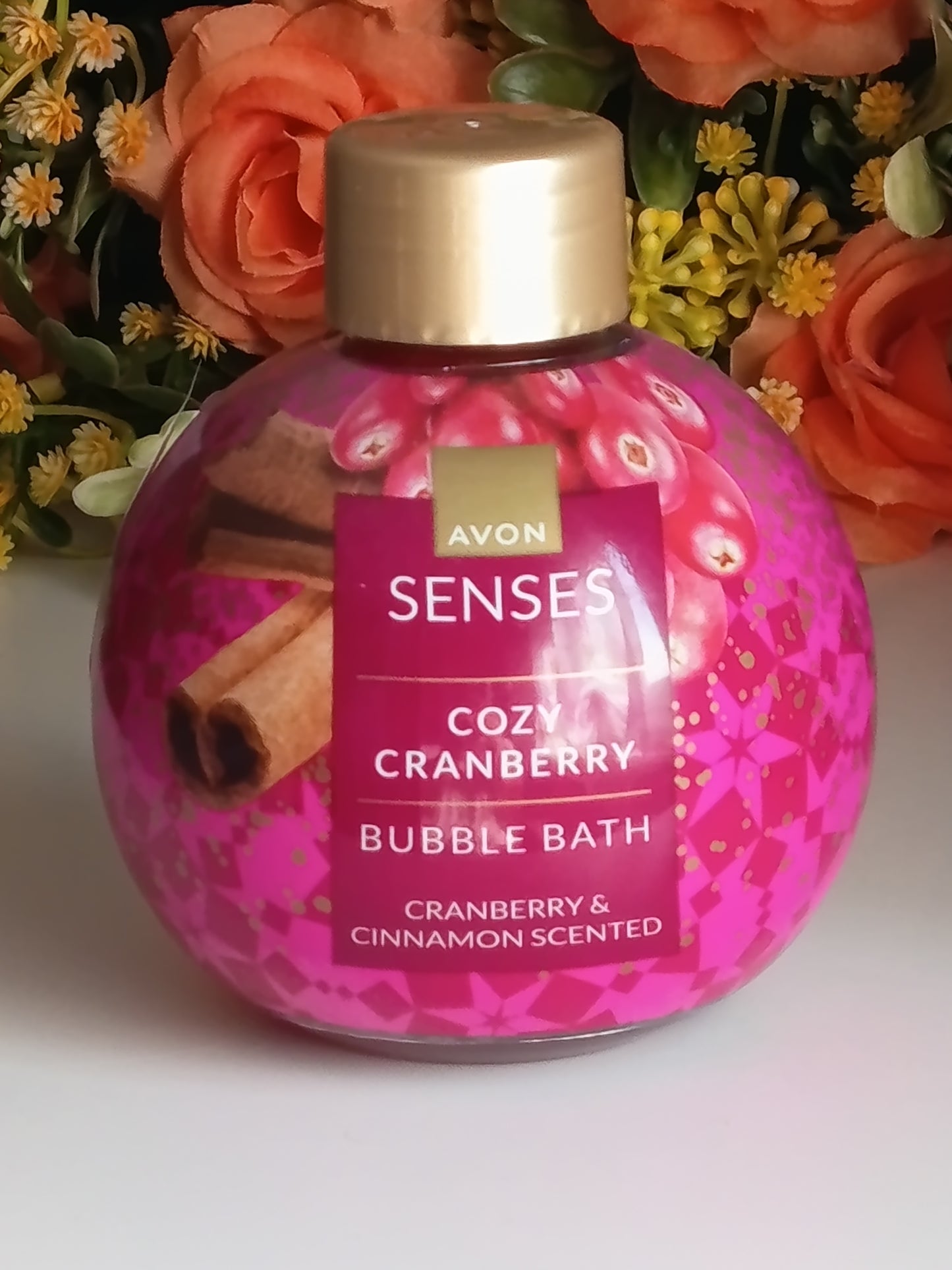 đ Bain Moussant Avon Senses - Cozy Cranberry & Cinnamon đ