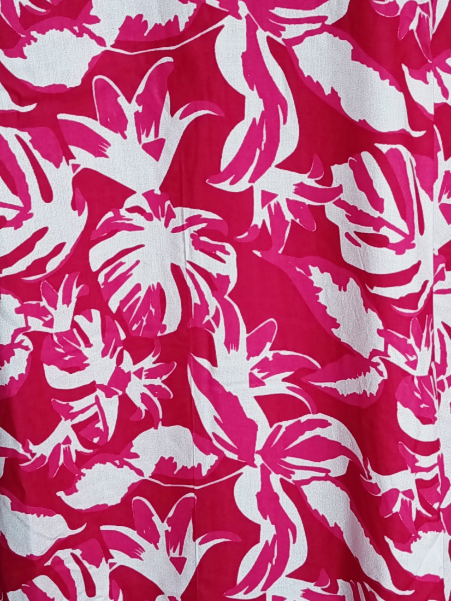 Robe Grande Taille en viscose, blanc et rose, taille 52-54, N3