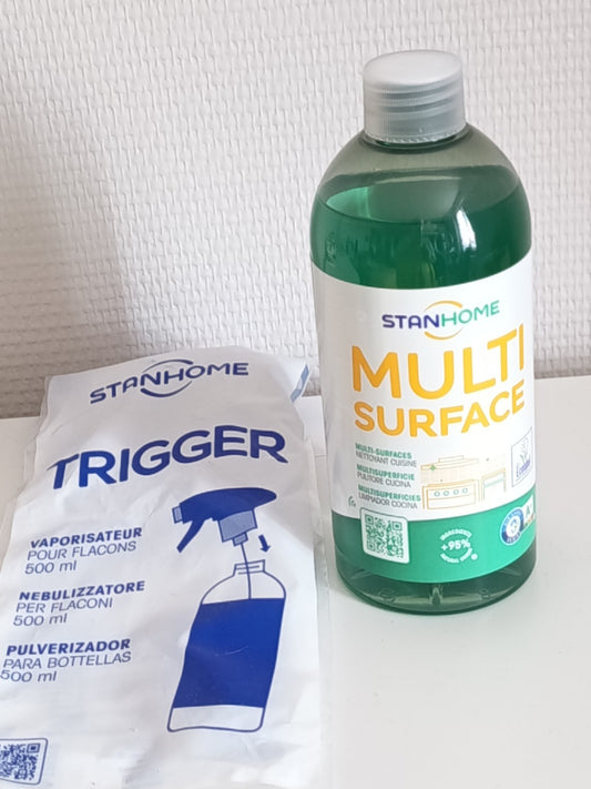 Multi Surface nettoyant cuisine, 500 ml. Et son trigger. De Stanhome