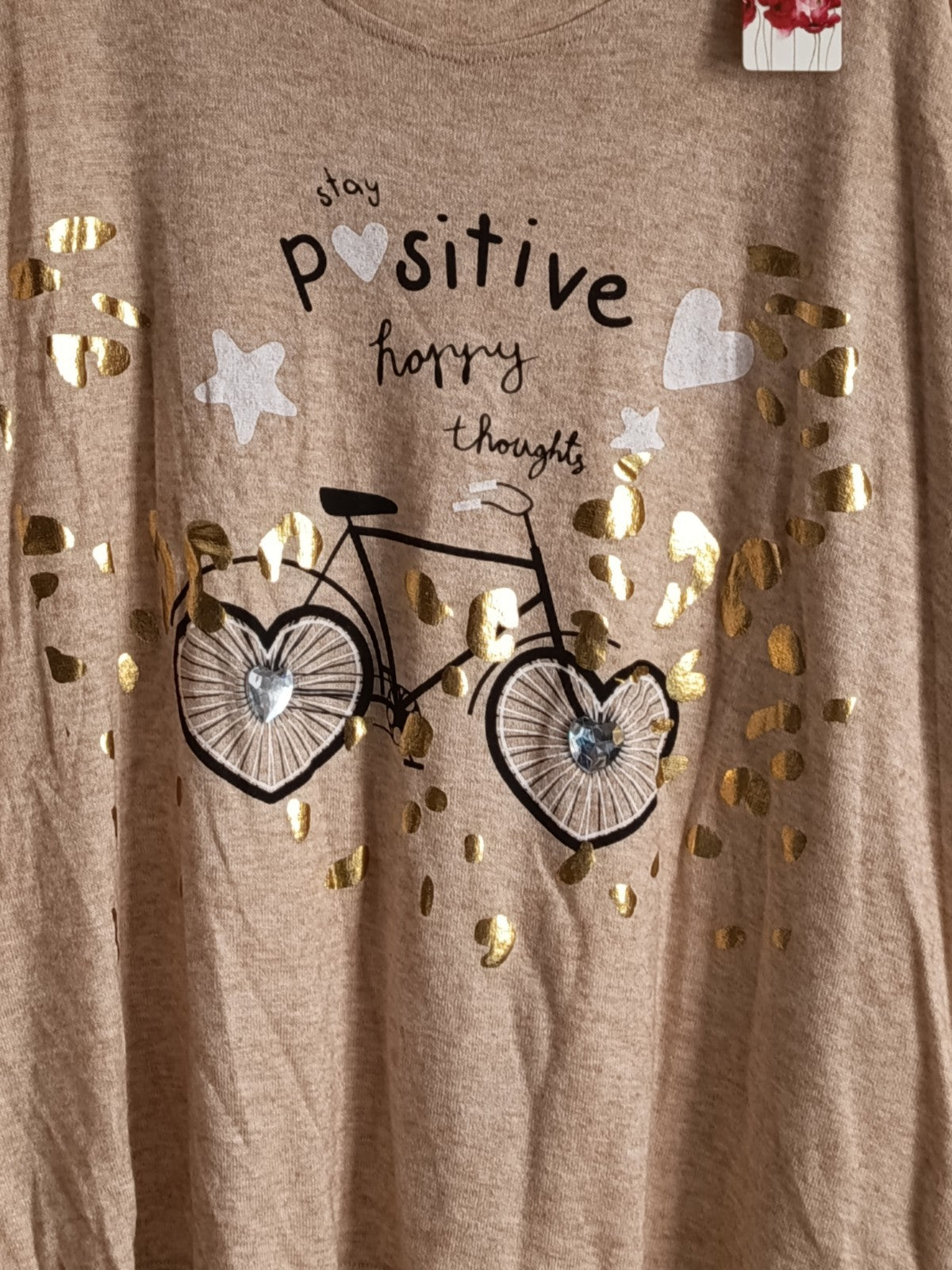 🧶✨ PULL FIN TENDANCE - IMPRIMÉ VÉLO - BEIGE CHINÉ - TAILLE 54/56 🚲🍂🤎