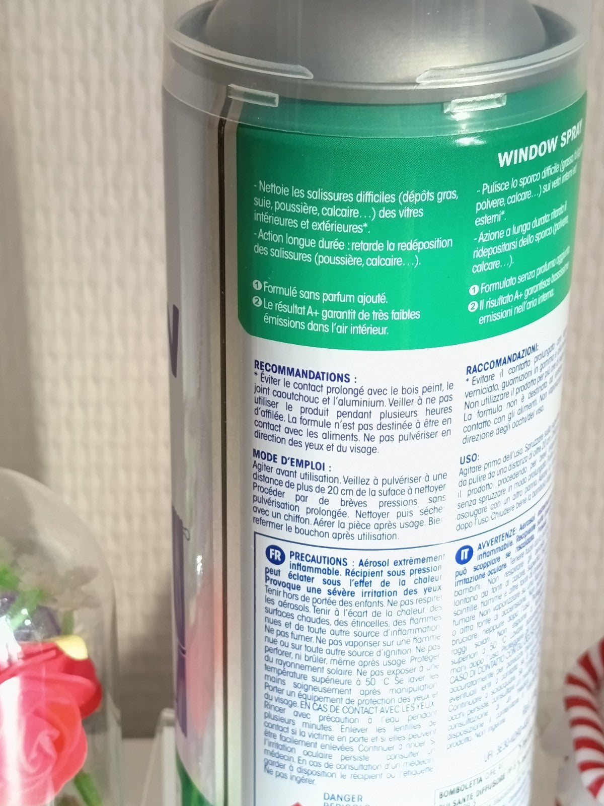Windows Spray : nettoyant vitres intérieures, extérieurs. De Stanhome.