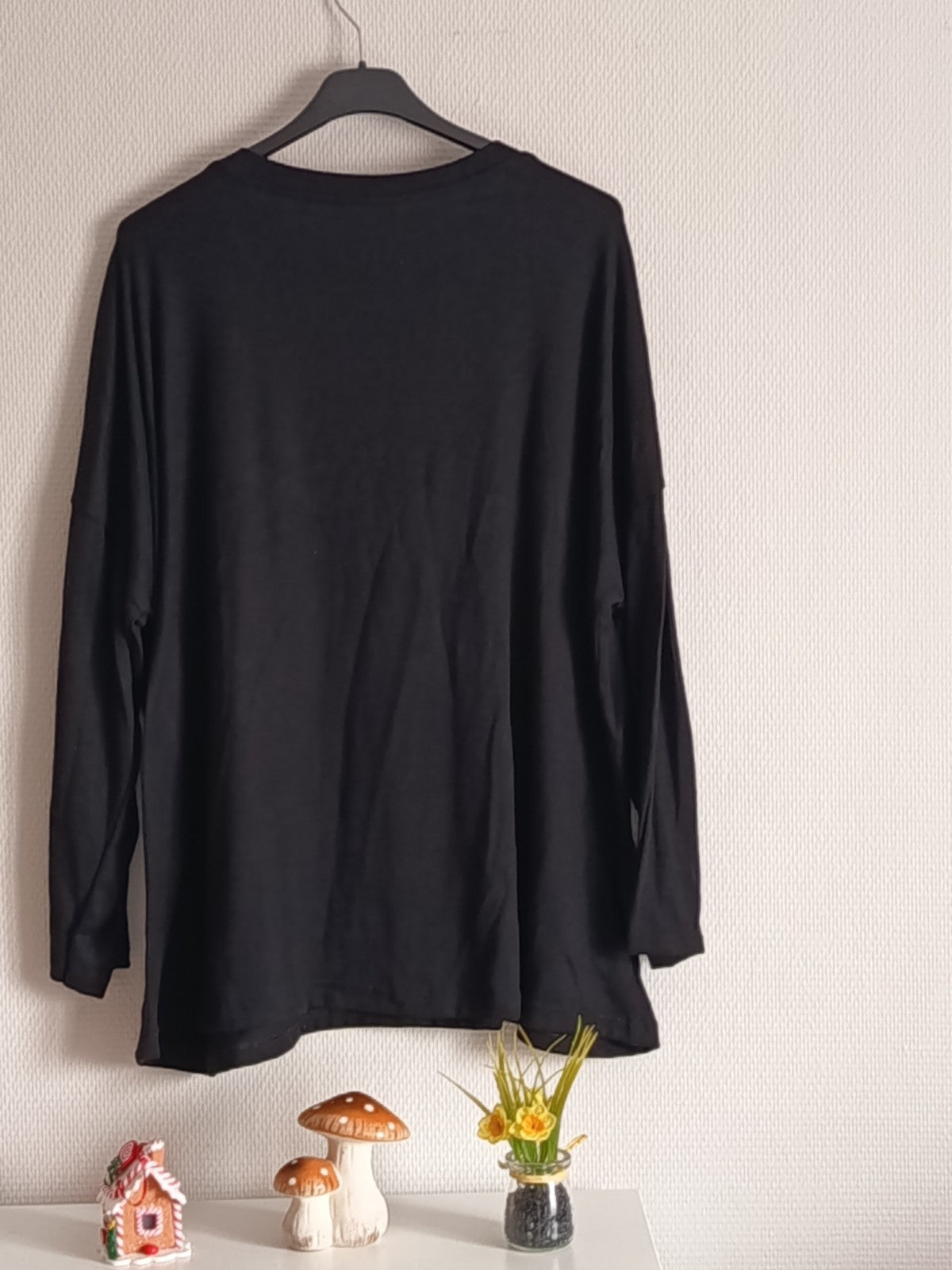 🚲 Pull Douillet & Inspirant "Stay Positive" - Noir & Doré (Taille 54/56) 💖