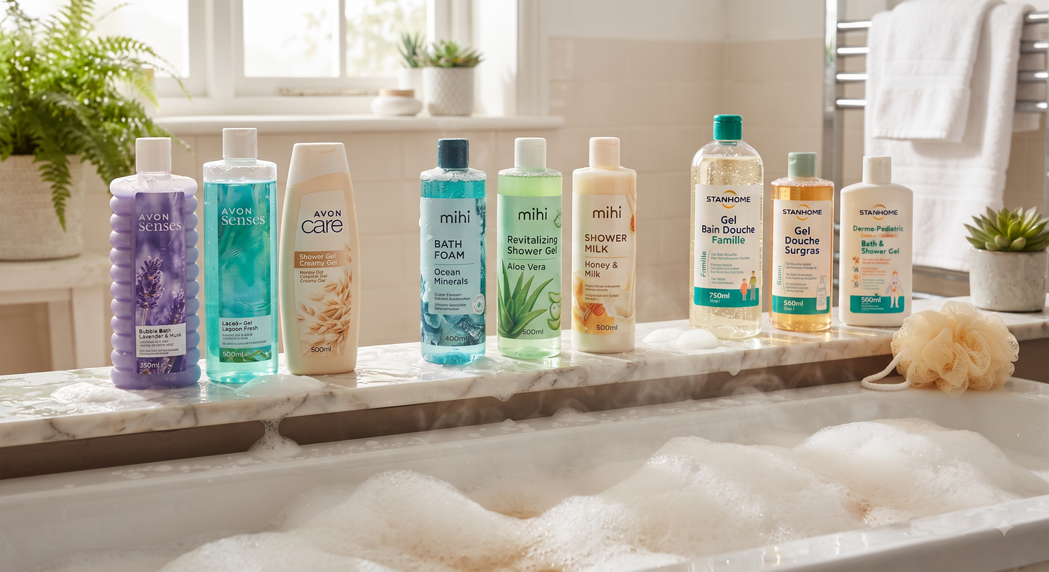 Bains moussants et gels douches