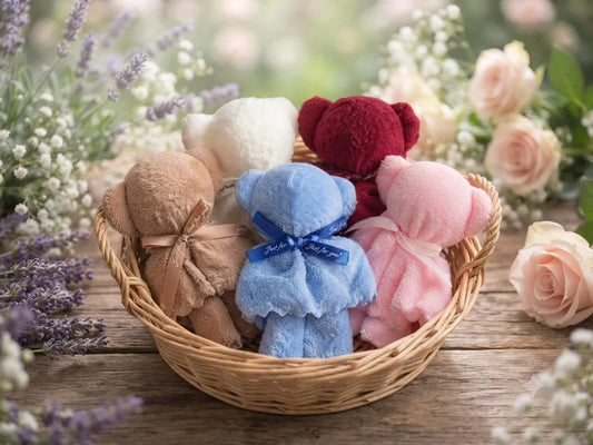 🧸✨ Adorable Petit Ourson en Serviette d'invités – Doux, Pratique et Idéal pour Offrir 🎁💖
