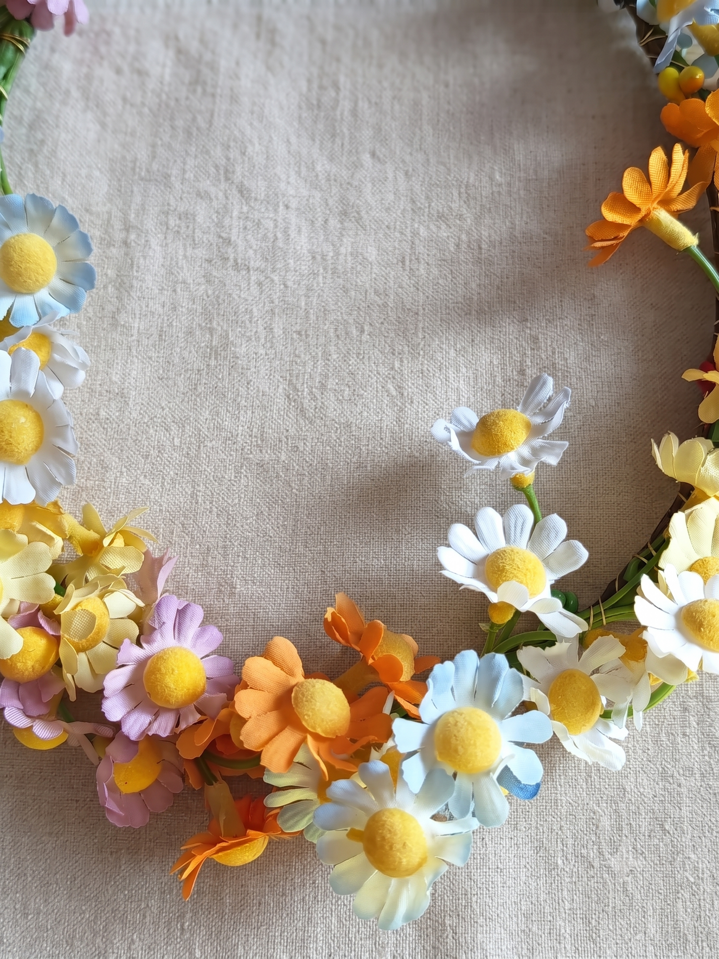 Couronne de Tête Bohème "Prairie Fleurie" , style marguerites🌸✨Champêtre
