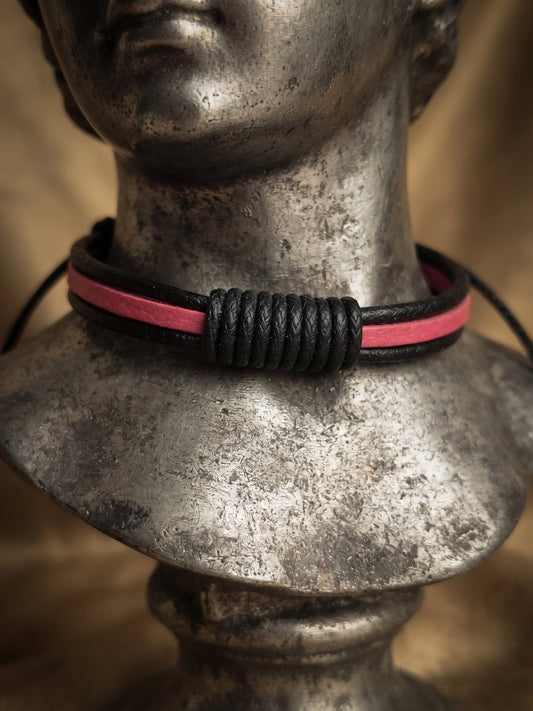 ✨ Bracelet Bicolore Noir et Rose Fuchsia – Style Vintage Années 2000, Stock Dormant & Ajustable 🖤🩷