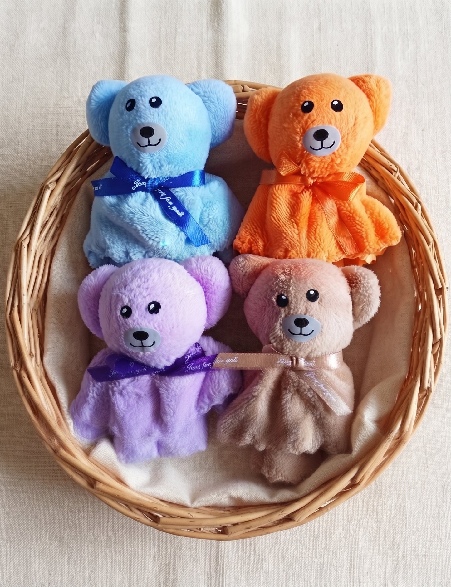 🧸 Oursons "Douceur" : Le Cadeau Adorable en Serviette d'Invitée Pliée 🌸