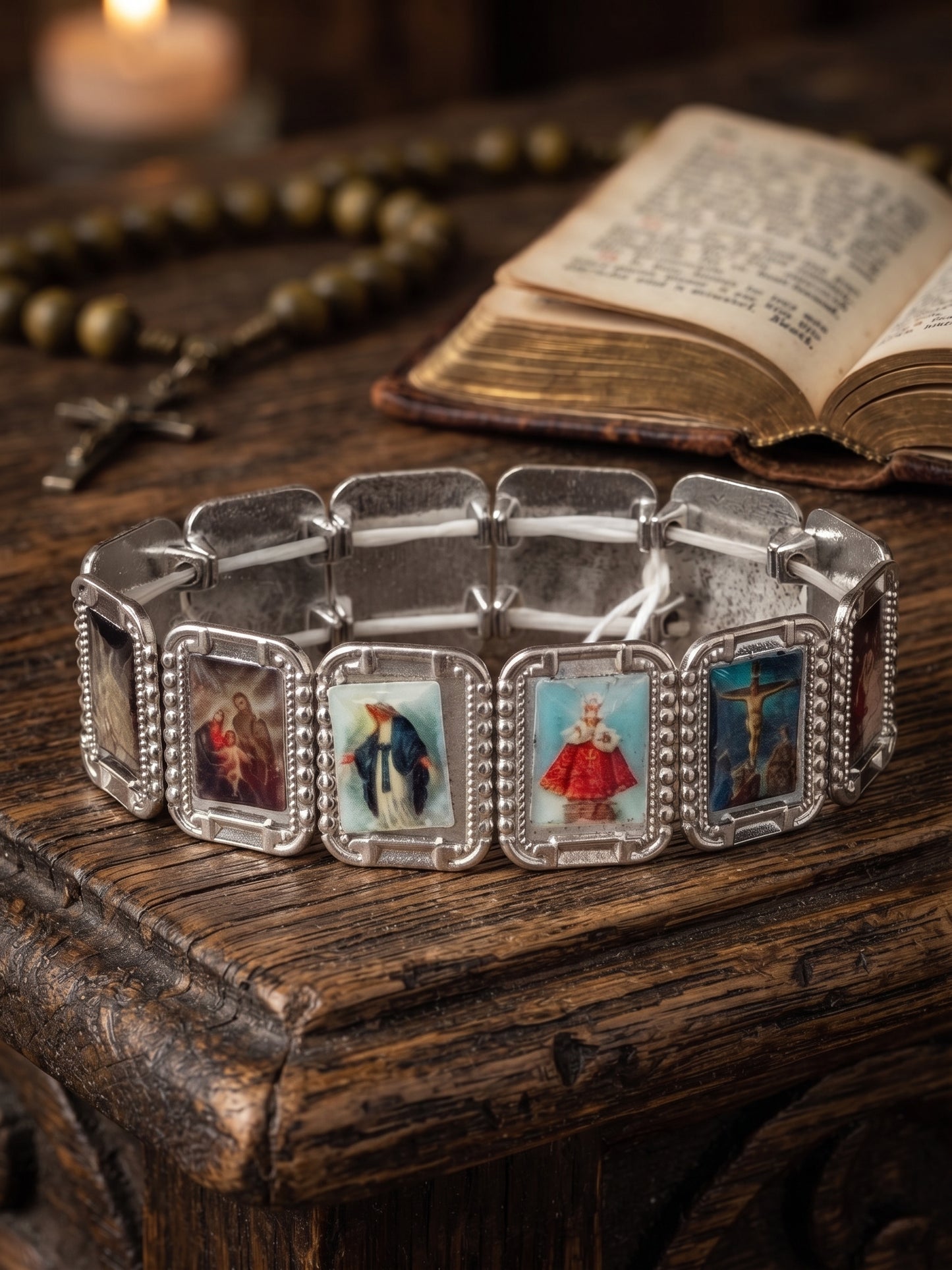 ✨ Bracelet Sacré "Lumière Divine" – Un Bijou de Dévotion Unique ✨Vintage 2000