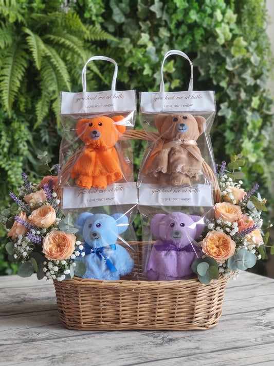 🧸 Oursons "Douceur" : Le Cadeau Adorable en Serviette d'Invitée Pliée 🌸