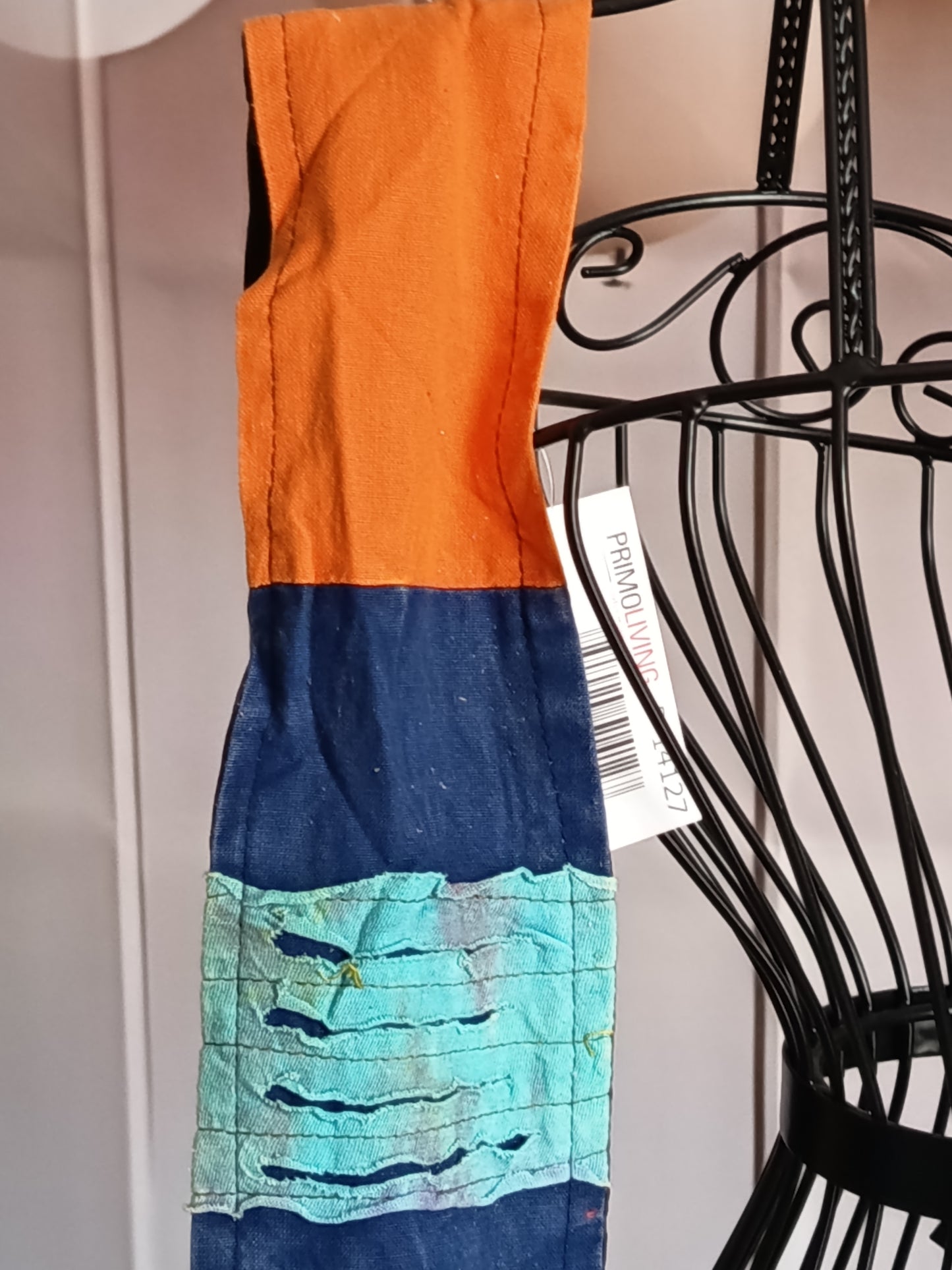 Sac à bandoulière à patchwork, ethnique, 100% coton, multicolore, N7B