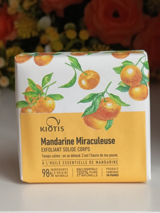 🍊 Exfoliant solide pour corps à la Mandarine Miraculeuse 🌟 de Kiotis