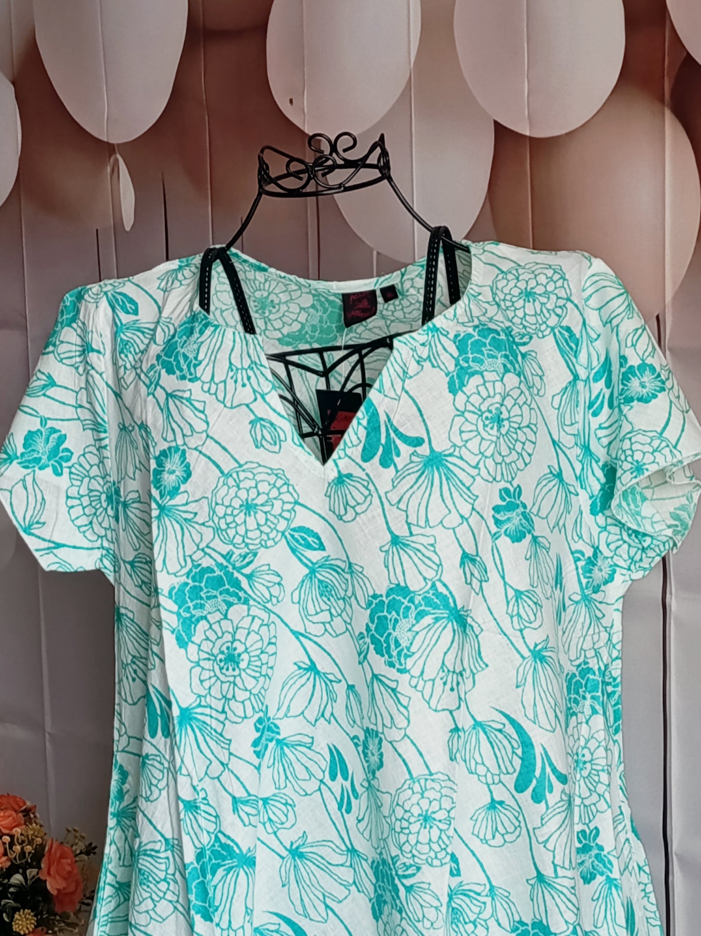 Tunique Grande Taille, avec imprimé florale et feuillage, taille 44-46, N14