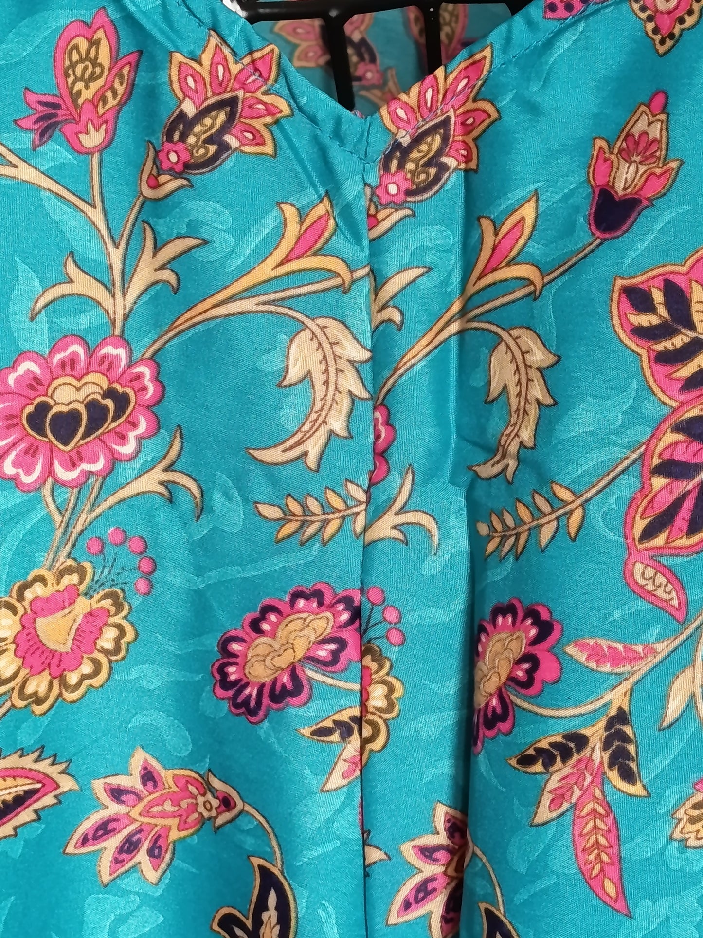 Tunique grande taille, polyester, bleu, rose, marron, taille 56/60, N9