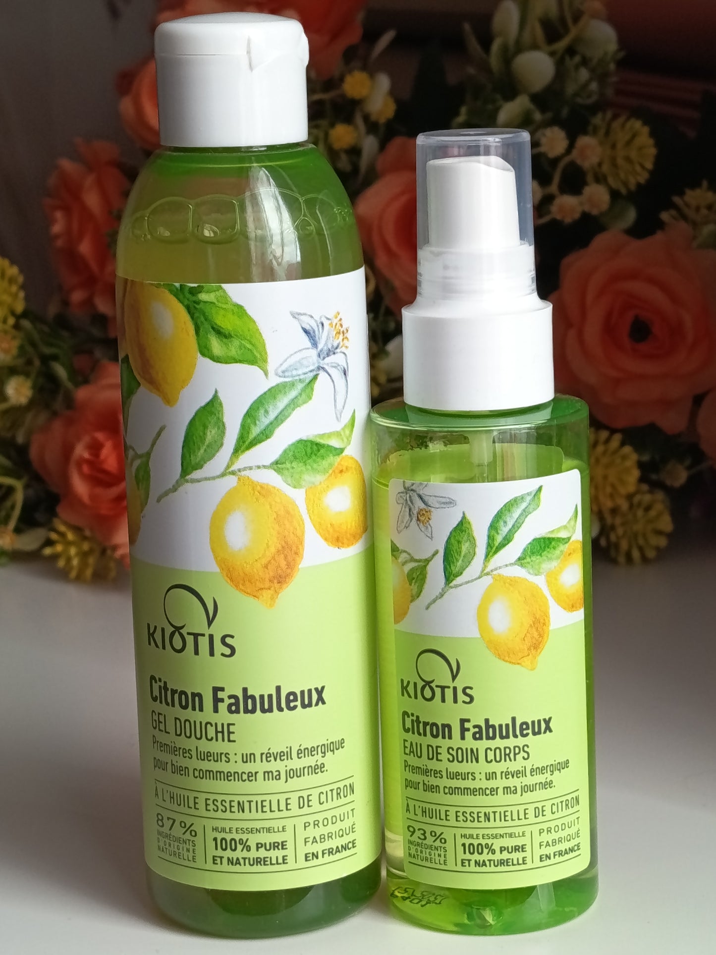 Duo best seller 2025 : un gel douche+ une eau de soin corps, au citron fabuleux 🍋