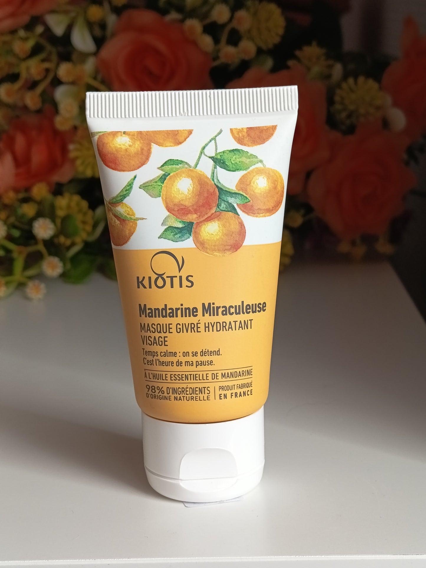 🍊Masque givré hydratant visage, à la Mandarine Miraculeuse 🍊de Kiotis