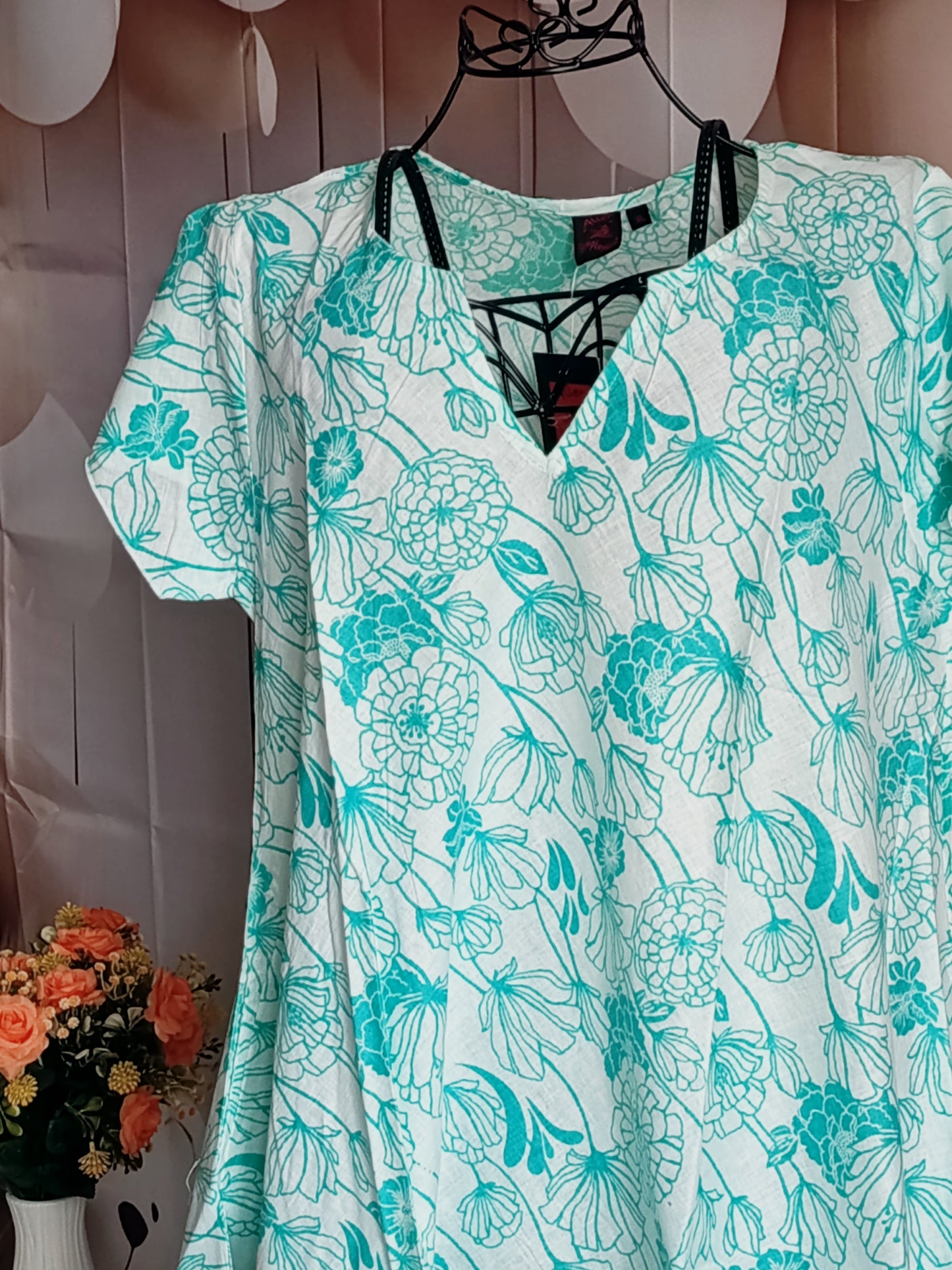 Tunique Grande Taille, avec imprimé florale et feuillage, taille 44-46, N14