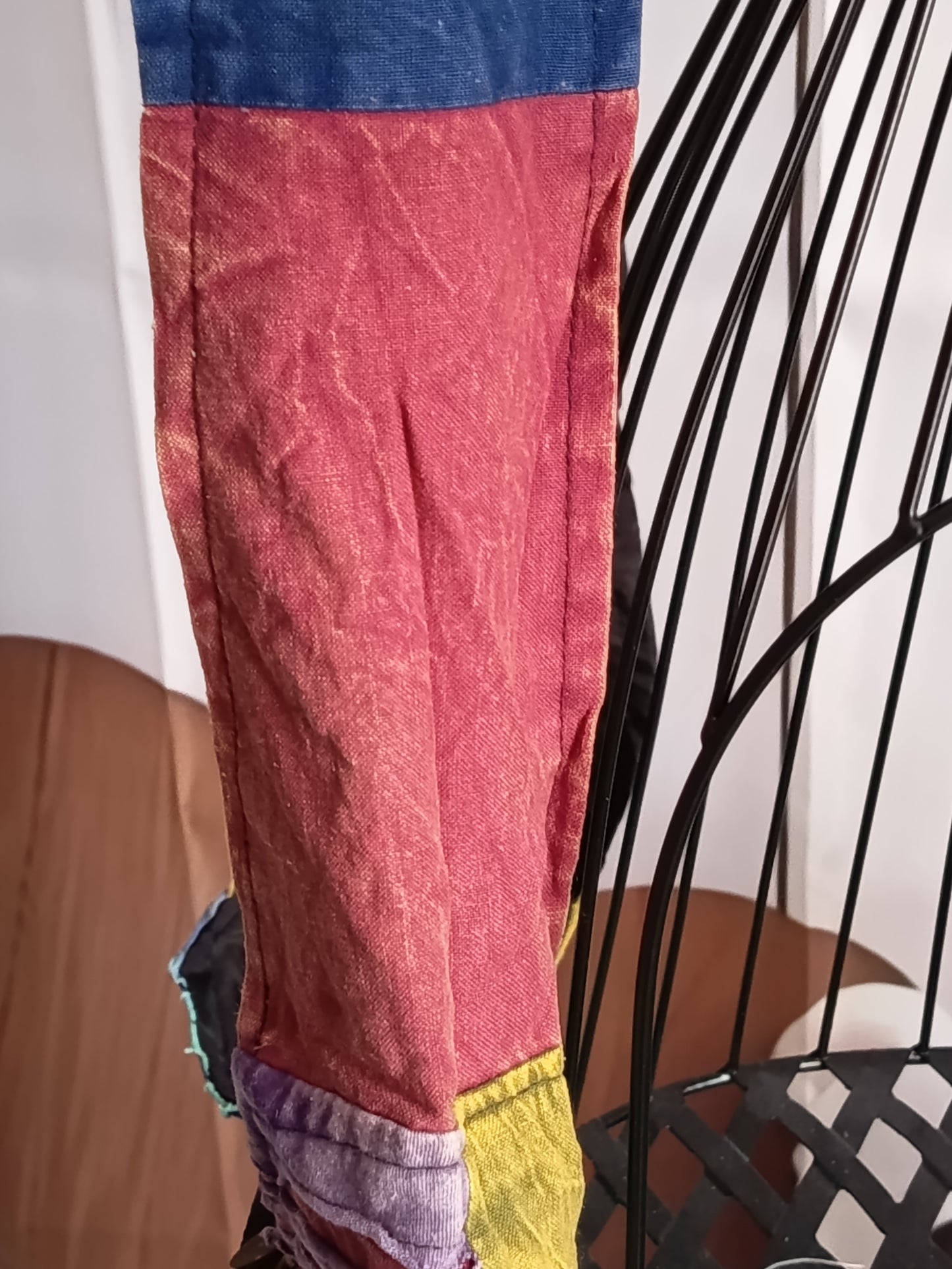 Sac à bandoulière à patchwork, ethnique, 100% coton, multicolore, N7B