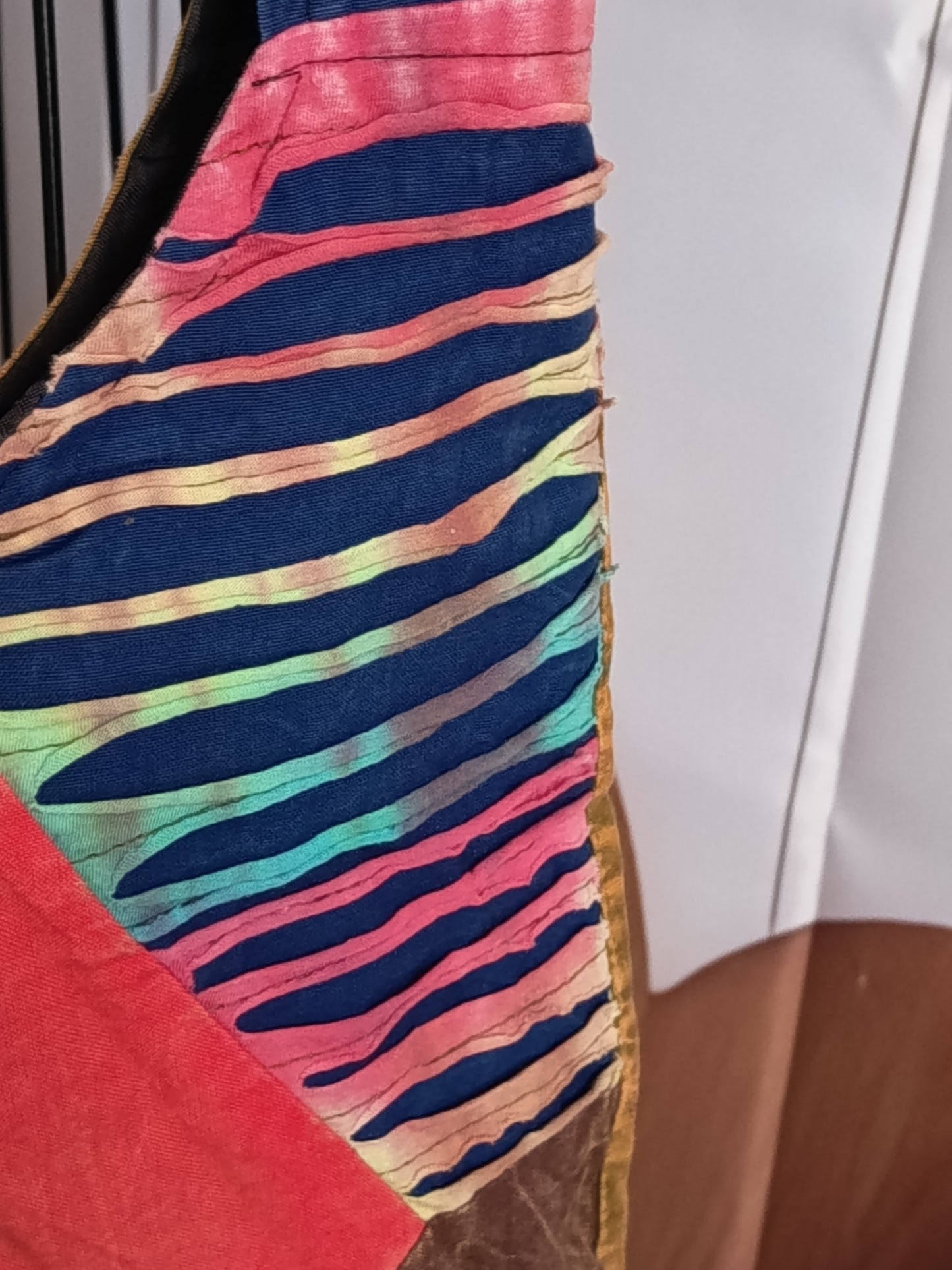 Sac à bandoulière à patchwork, ethnique, coton, très coloré N7A