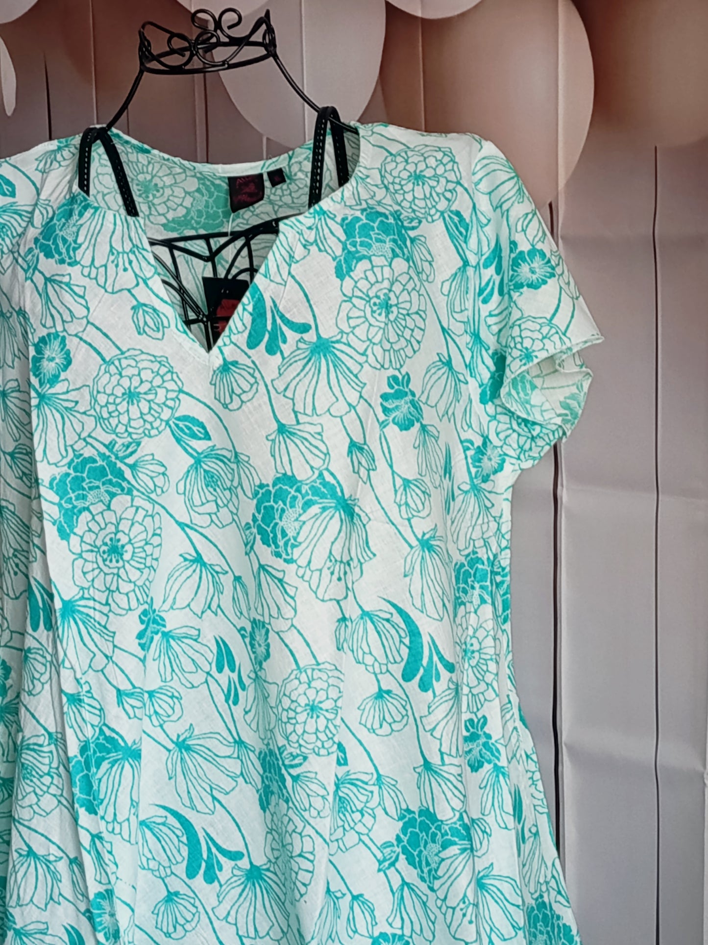 Tunique Grande Taille, avec imprimé florale et feuillage, taille 44-46, N14