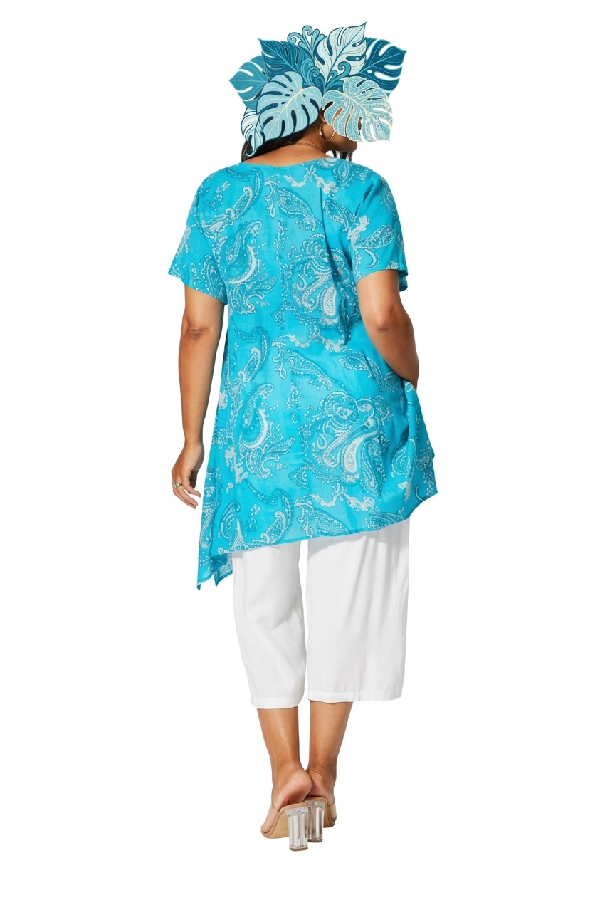 Tunique Grande taille, 100% polyester, avec imprimé, taille 56-58-60, N13