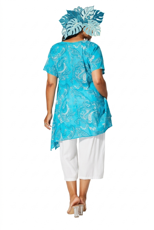 Tunique Grande taille, 100% polyester, avec imprimé, taille 56-58-60, N13