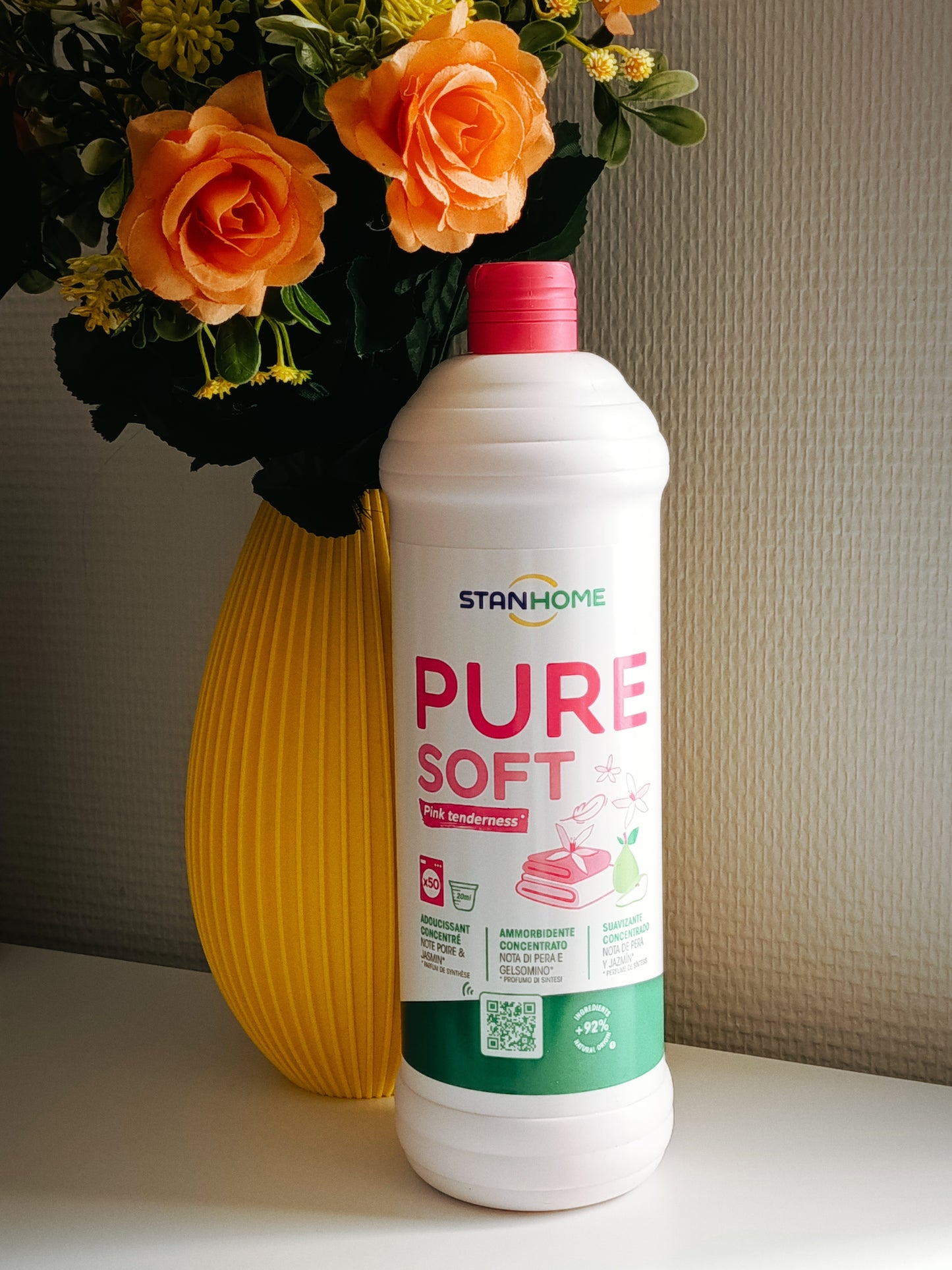 Pure Soft : adoucissant concentré note de poire et jasmin de Stanhome