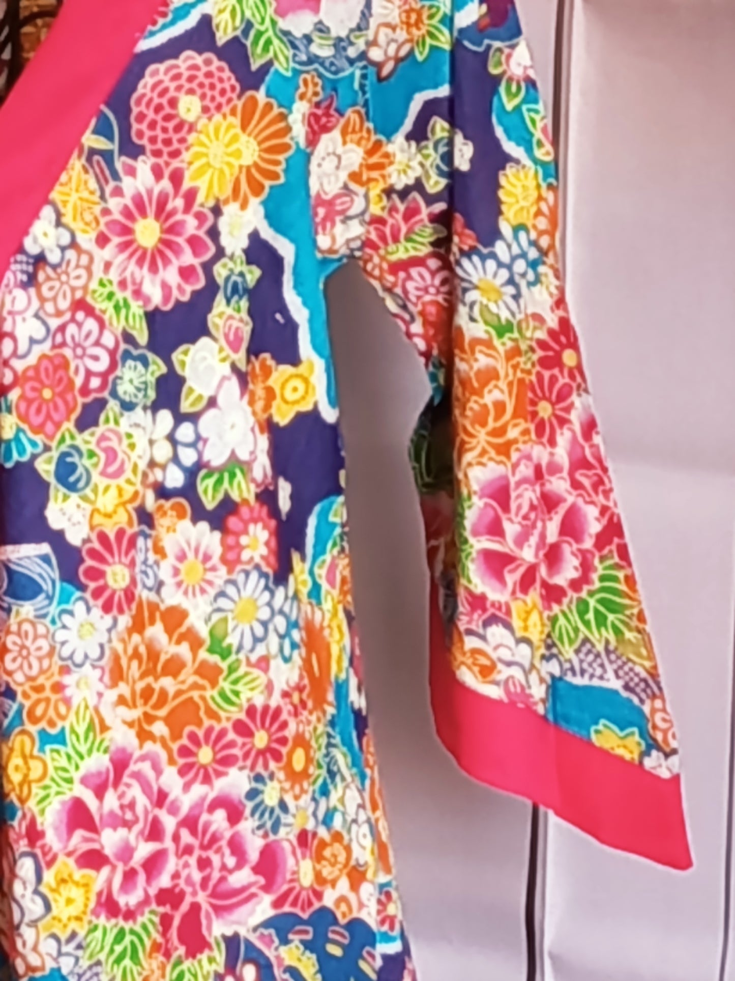 Tunique femme 100% voile de coton, multicolore et asymétrique, taille 36-38, N8