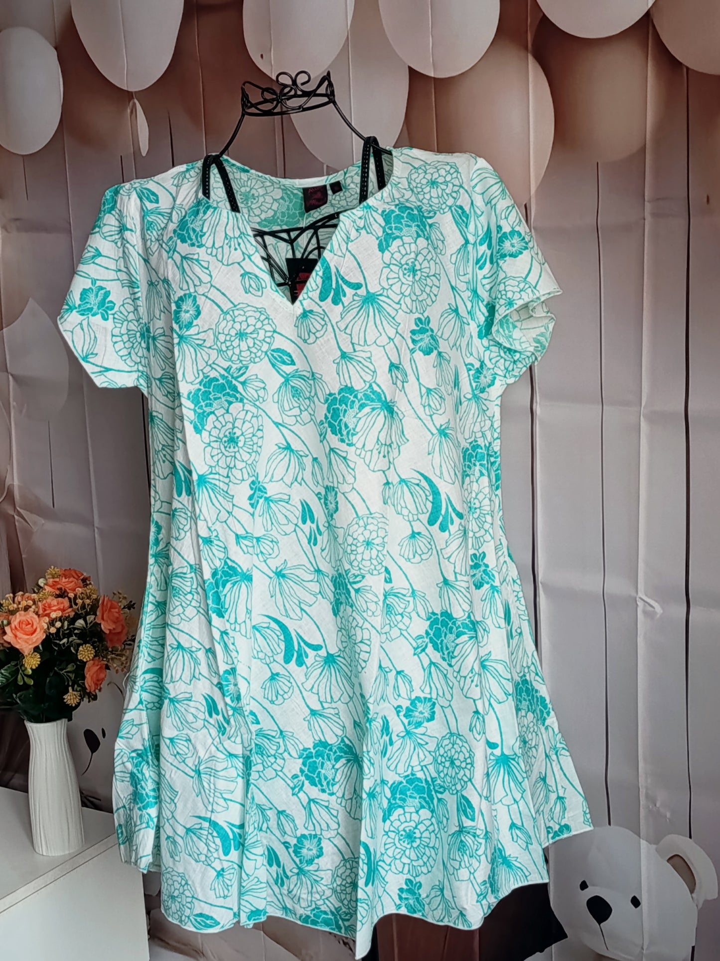 Tunique Grande Taille, avec imprimé florale et feuillage, taille 44-46, N14