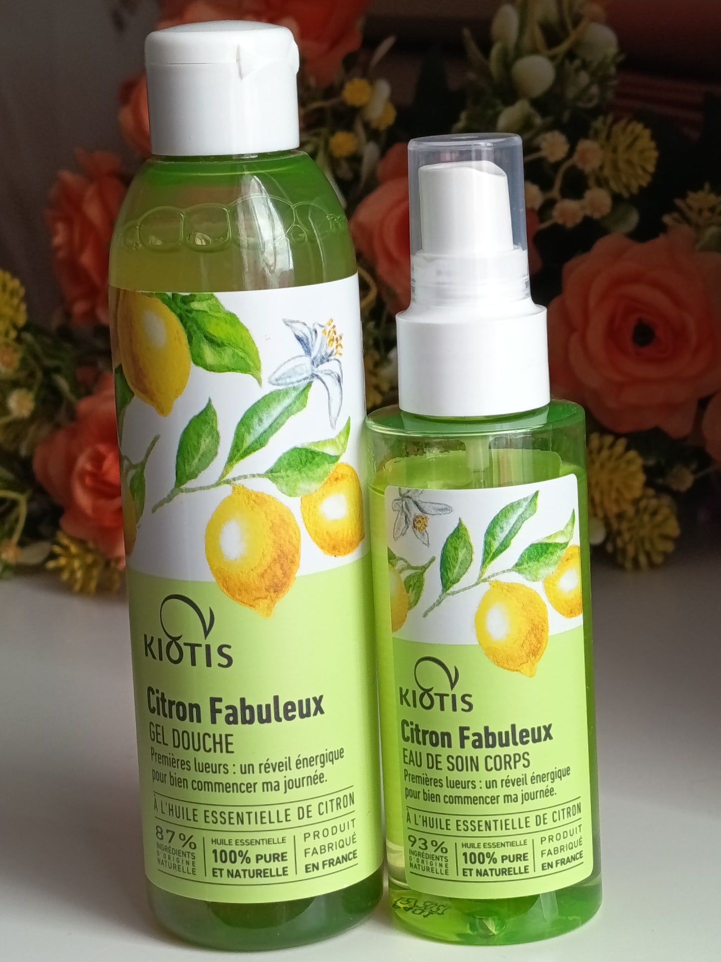 Duo best seller 2025 : un gel douche+ une eau de soin corps, au citron fabuleux 🍋