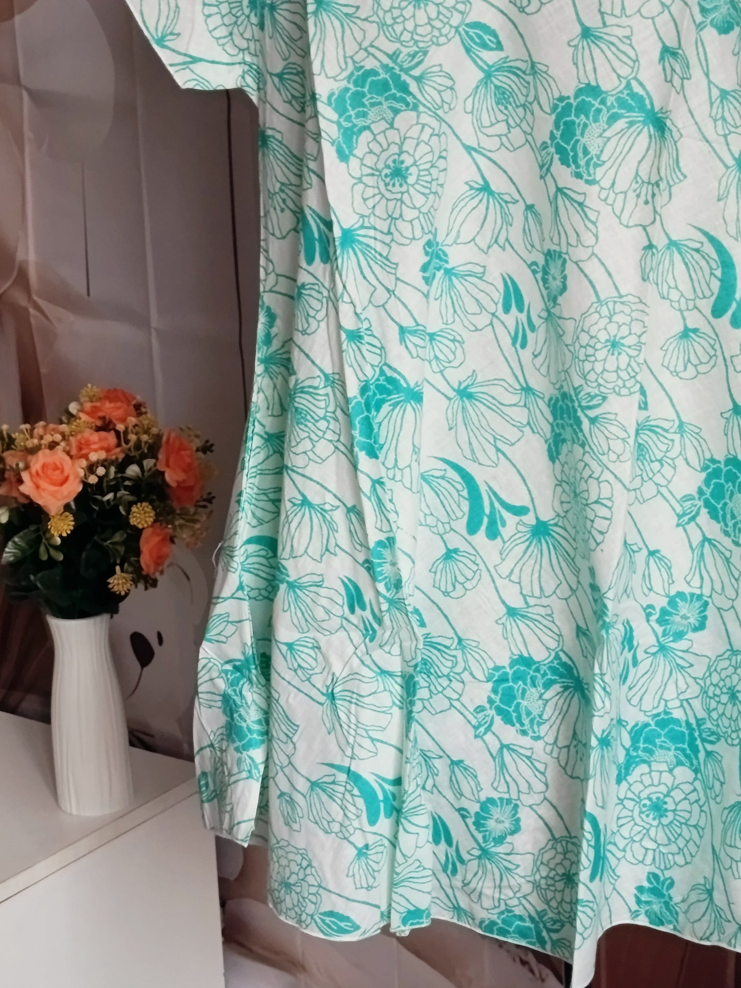 Tunique Grande Taille, avec imprimé florale et feuillage, taille 44-46, N14