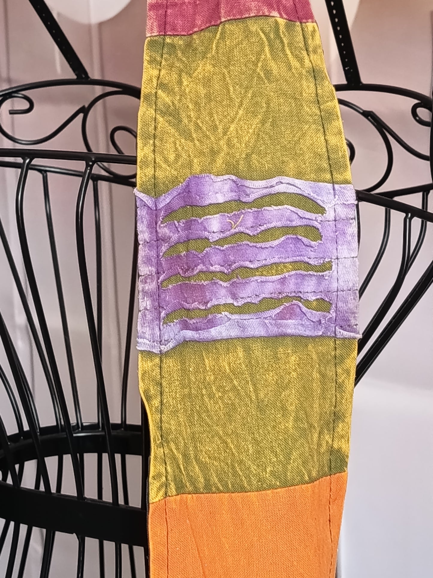 Sac à bandoulière à patchwork, ethnique, 100% coton, multicolore, N7C