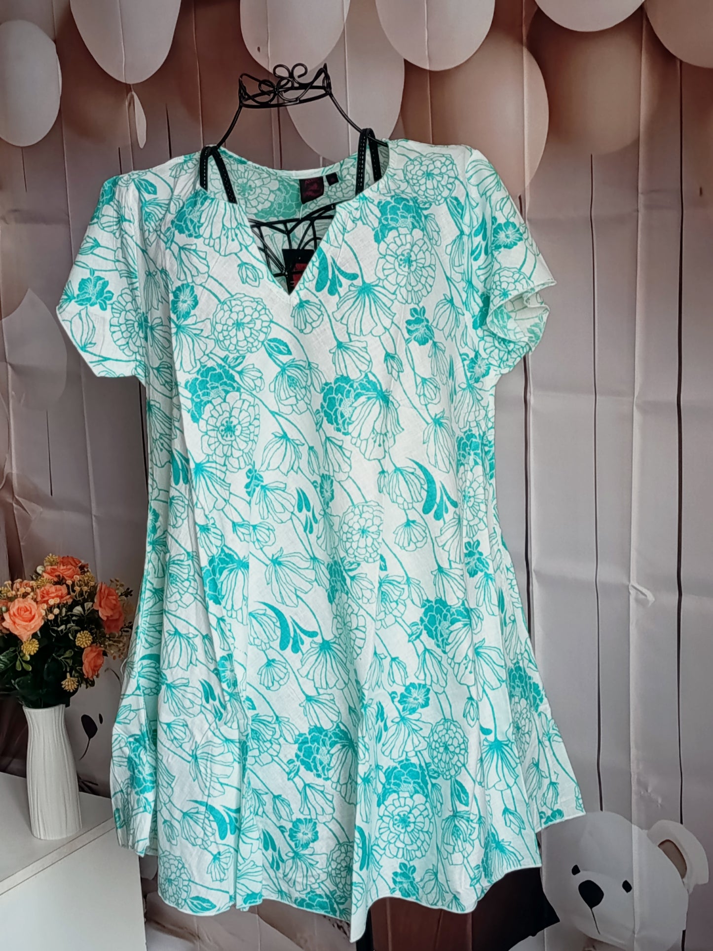 Tunique Grande Taille, avec imprimé florale et feuillage, taille 44-46, N14