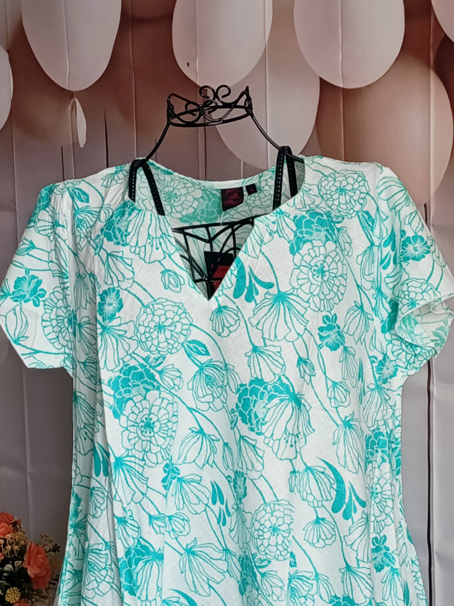 Tunique Grande Taille, avec imprimé florale et feuillage, taille 44-46, N14