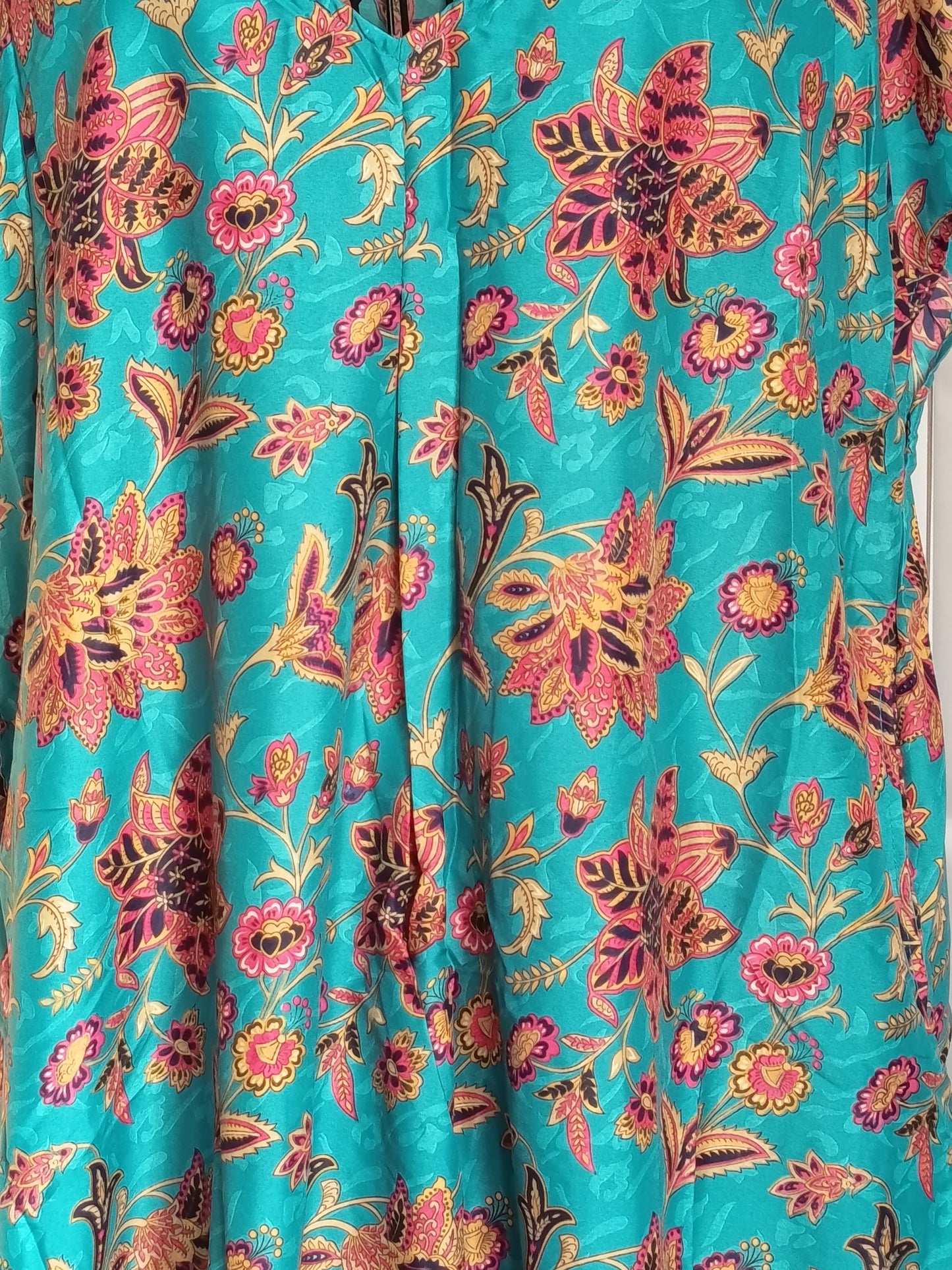 Tunique grande taille, polyester, bleu, rose, marron, taille 56/60, N9
