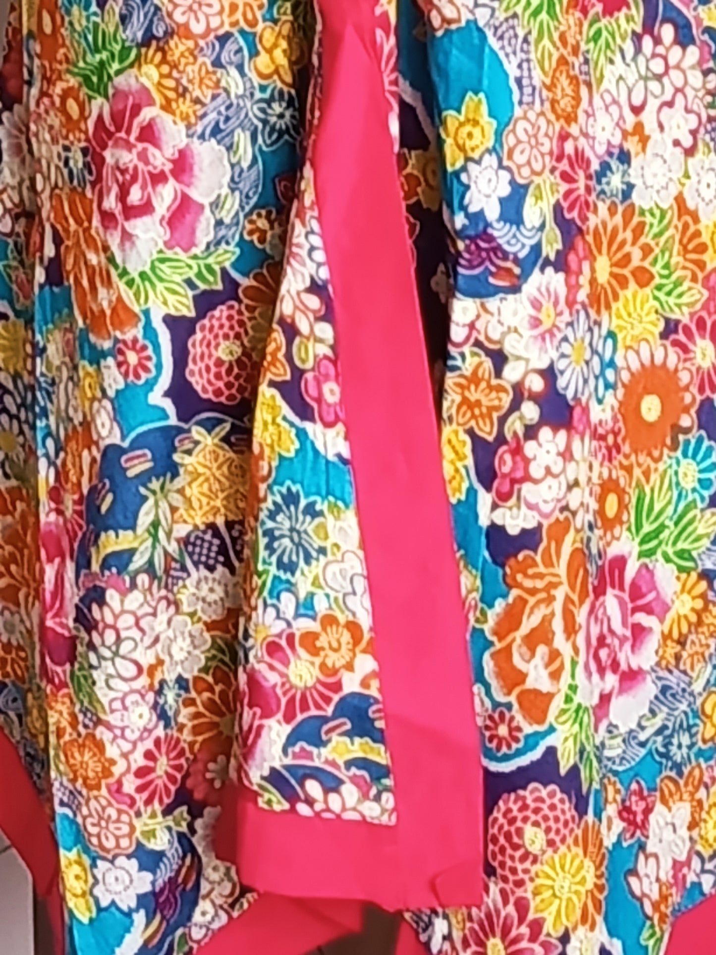 Tunique femme 100% voile de coton, multicolore et asymétrique, taille 36-38, N8