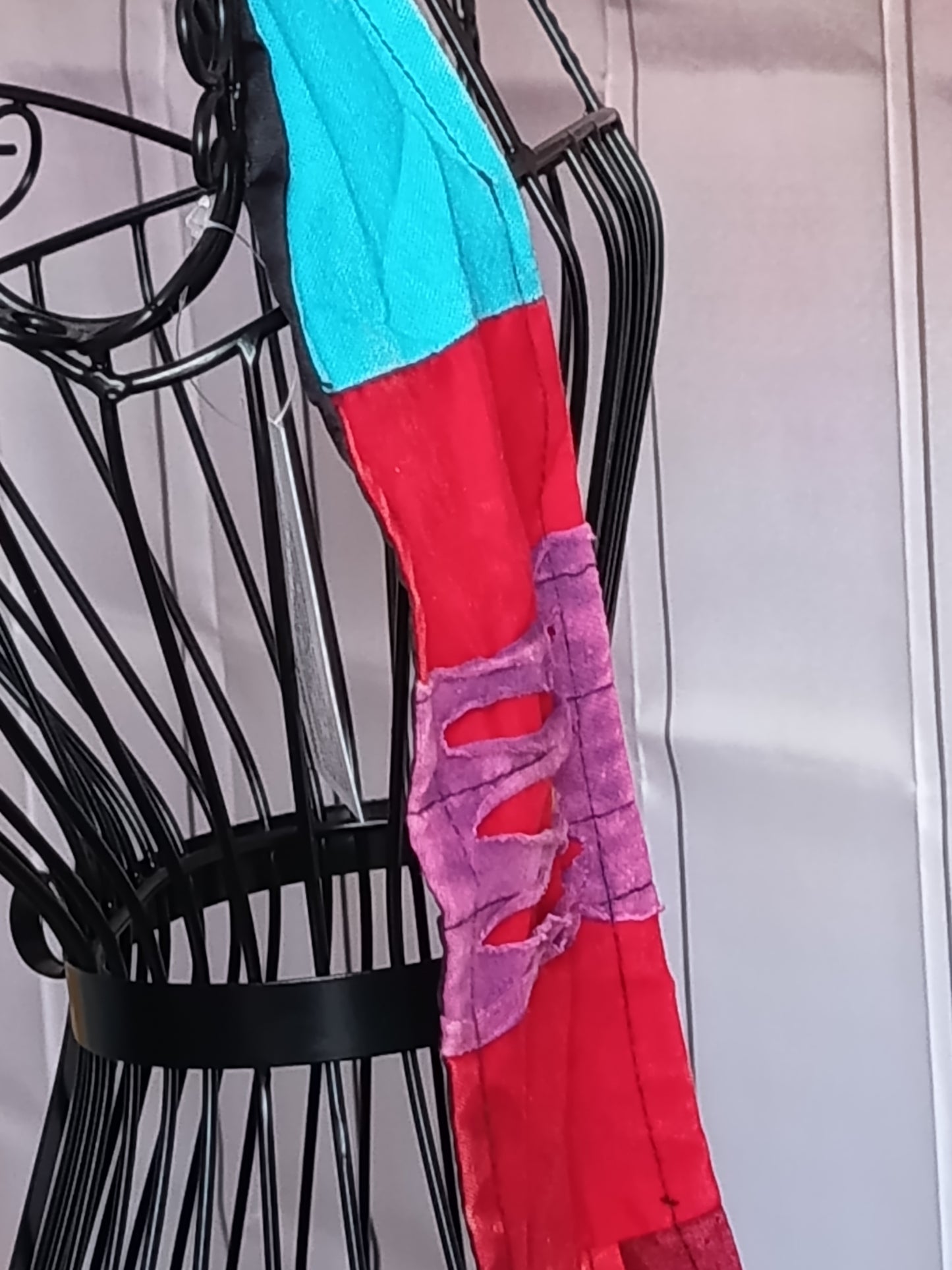 Sac à bandoulière à patchwork, ethnique, 100% coton, coloré N6