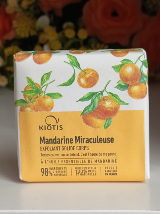🍊 Exfoliant solide pour corps à la Mandarine Miraculeuse 🌟 de Kiotis