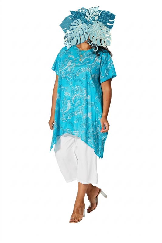 Tunique Grande taille, 100% polyester, avec imprimé, taille 56-58-60, N13