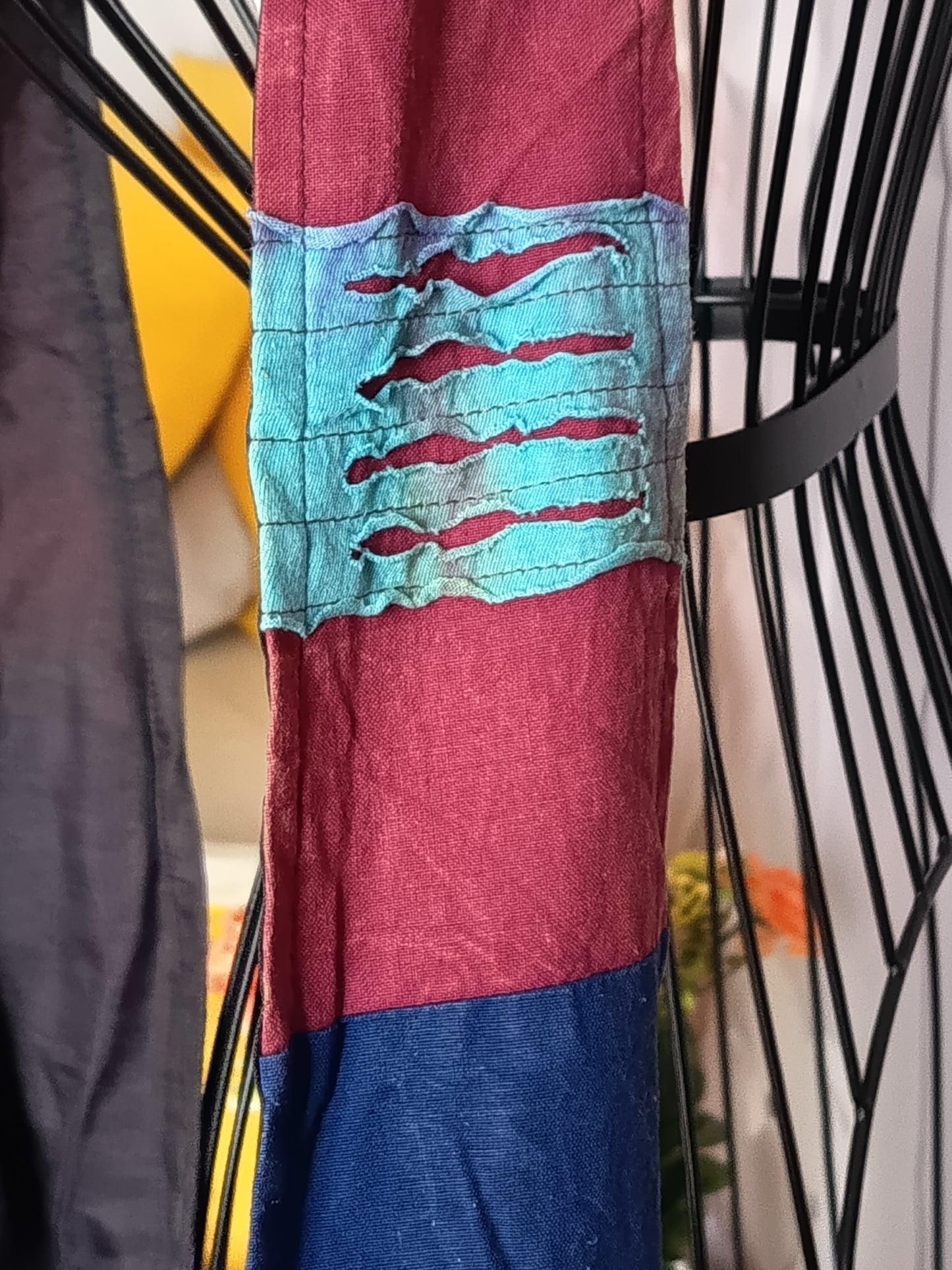 Sac à bandoulière à patchwork, ethnique, coton, très coloré N7A