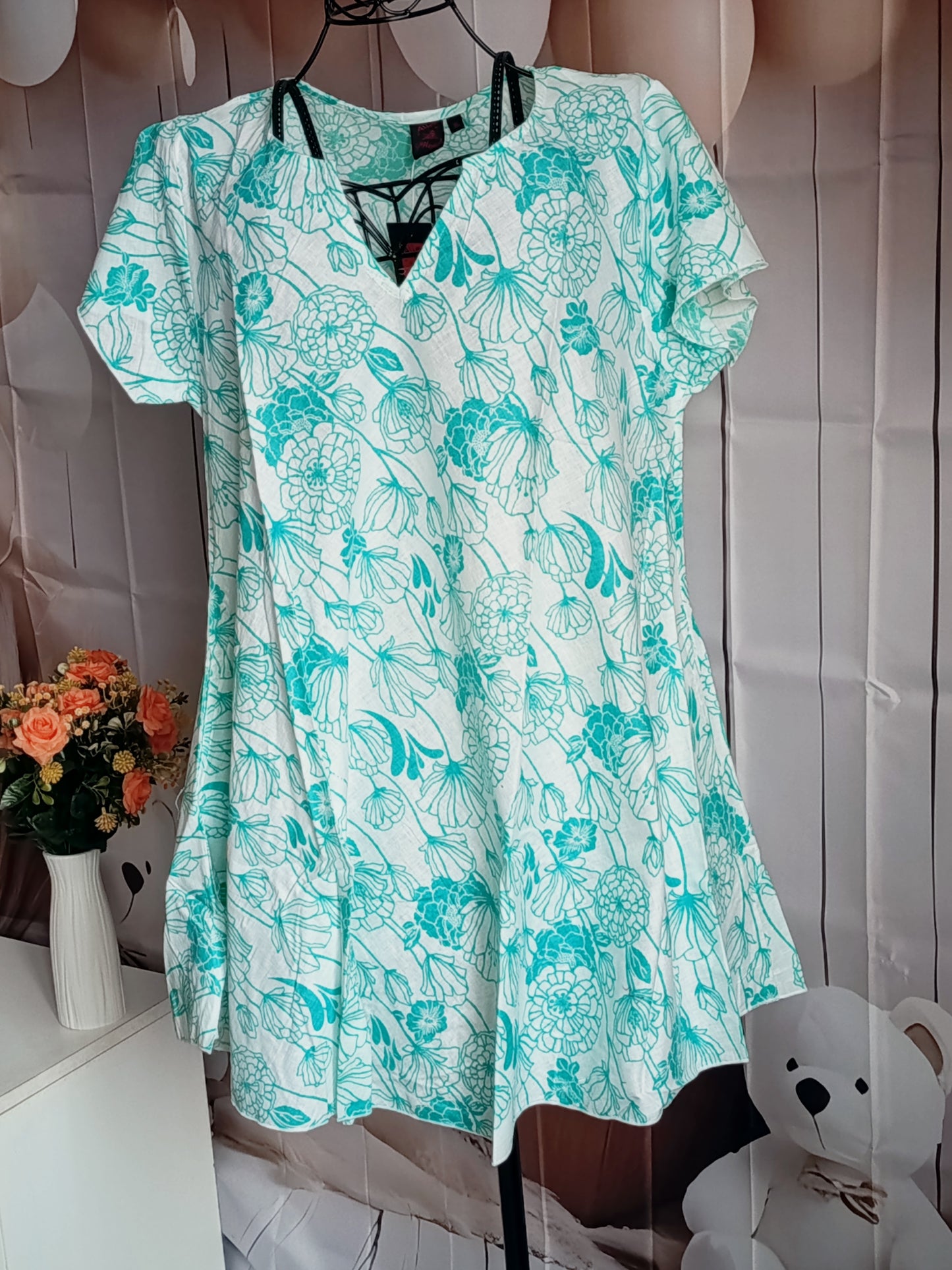 Tunique Grande Taille, avec imprimé florale et feuillage, taille 44-46, N14