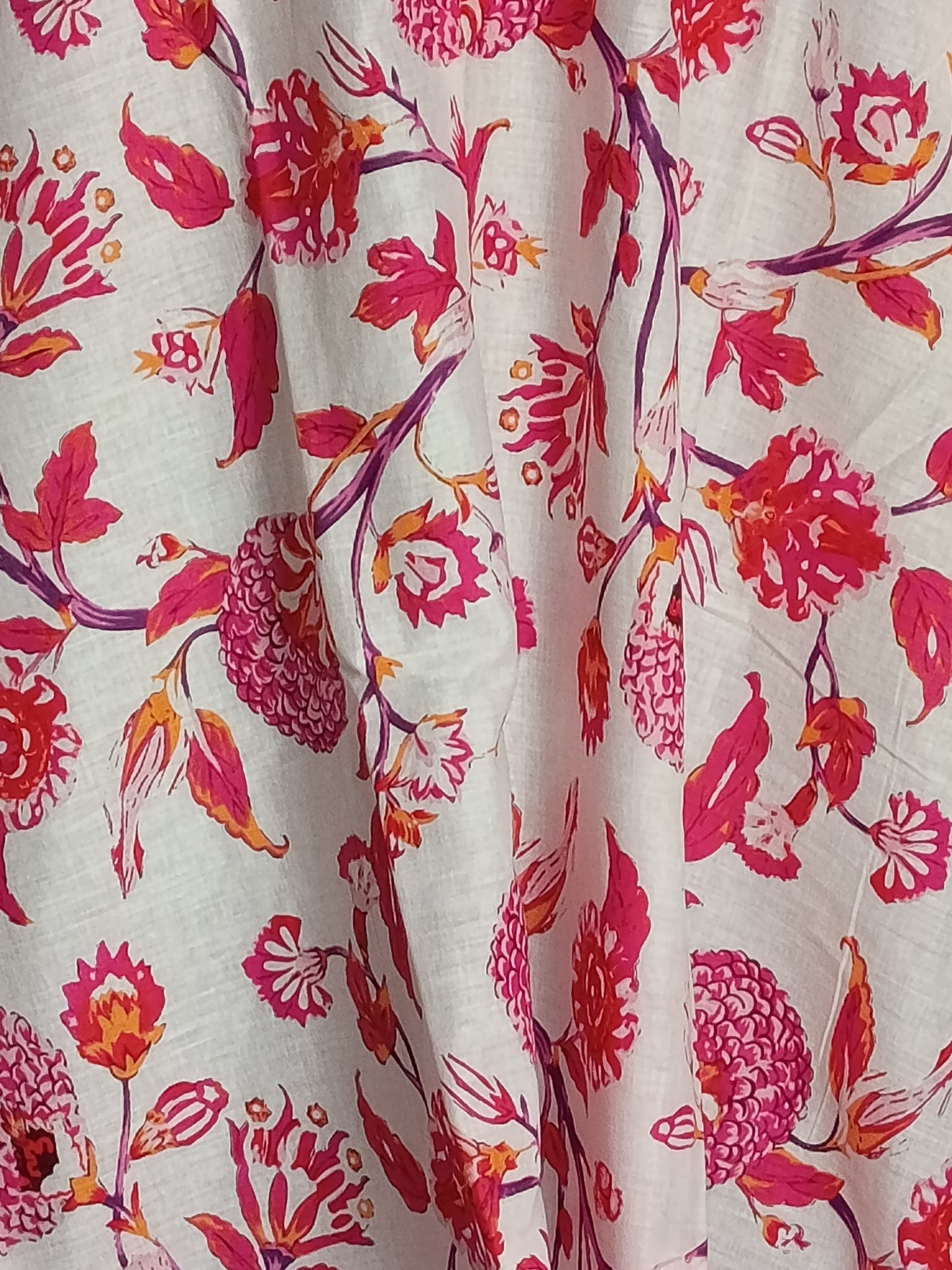 🌸✨ Tunique Asymétrique, Bohême & Ethnique en Voile de Coton - Imprimé Floral 🌺🌿