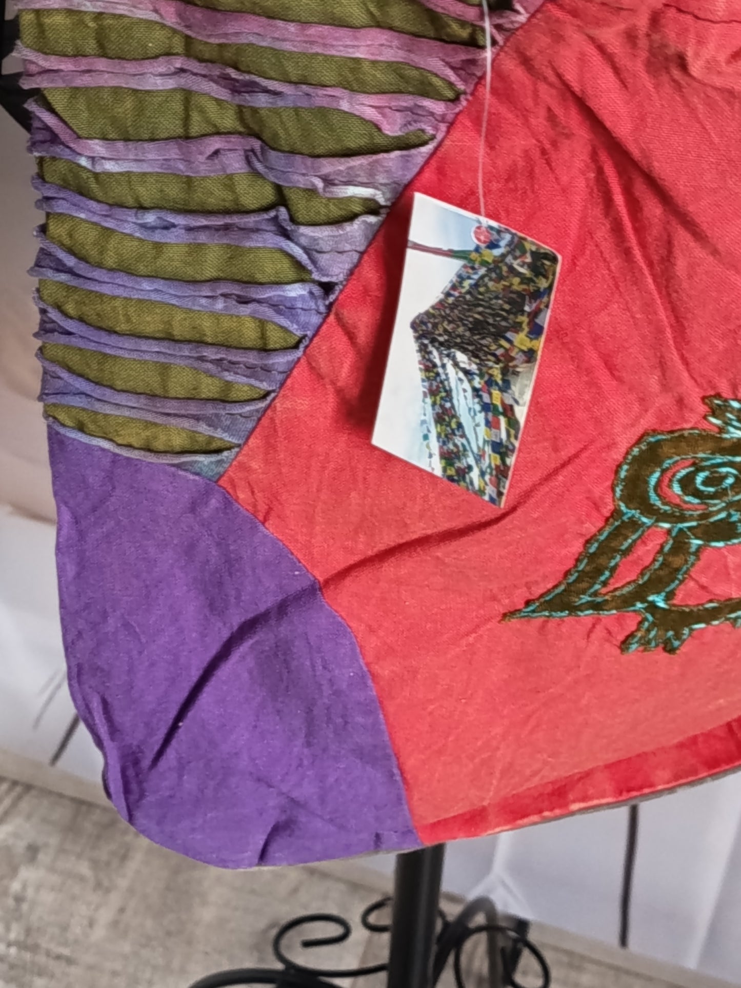 Sac à bandoulière à patchwork, ethnique, coton, très coloré N7A