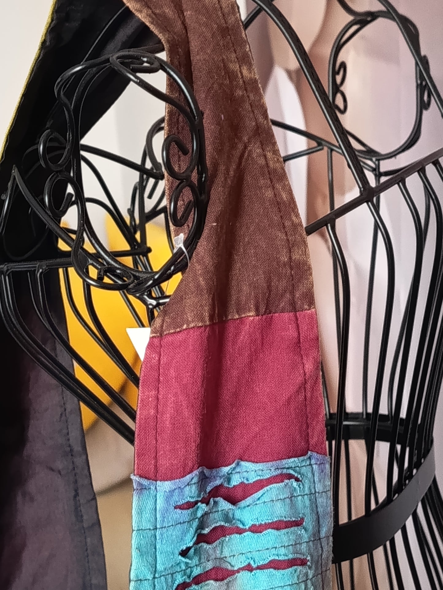 Sac à bandoulière à patchwork, ethnique, coton, très coloré N7A