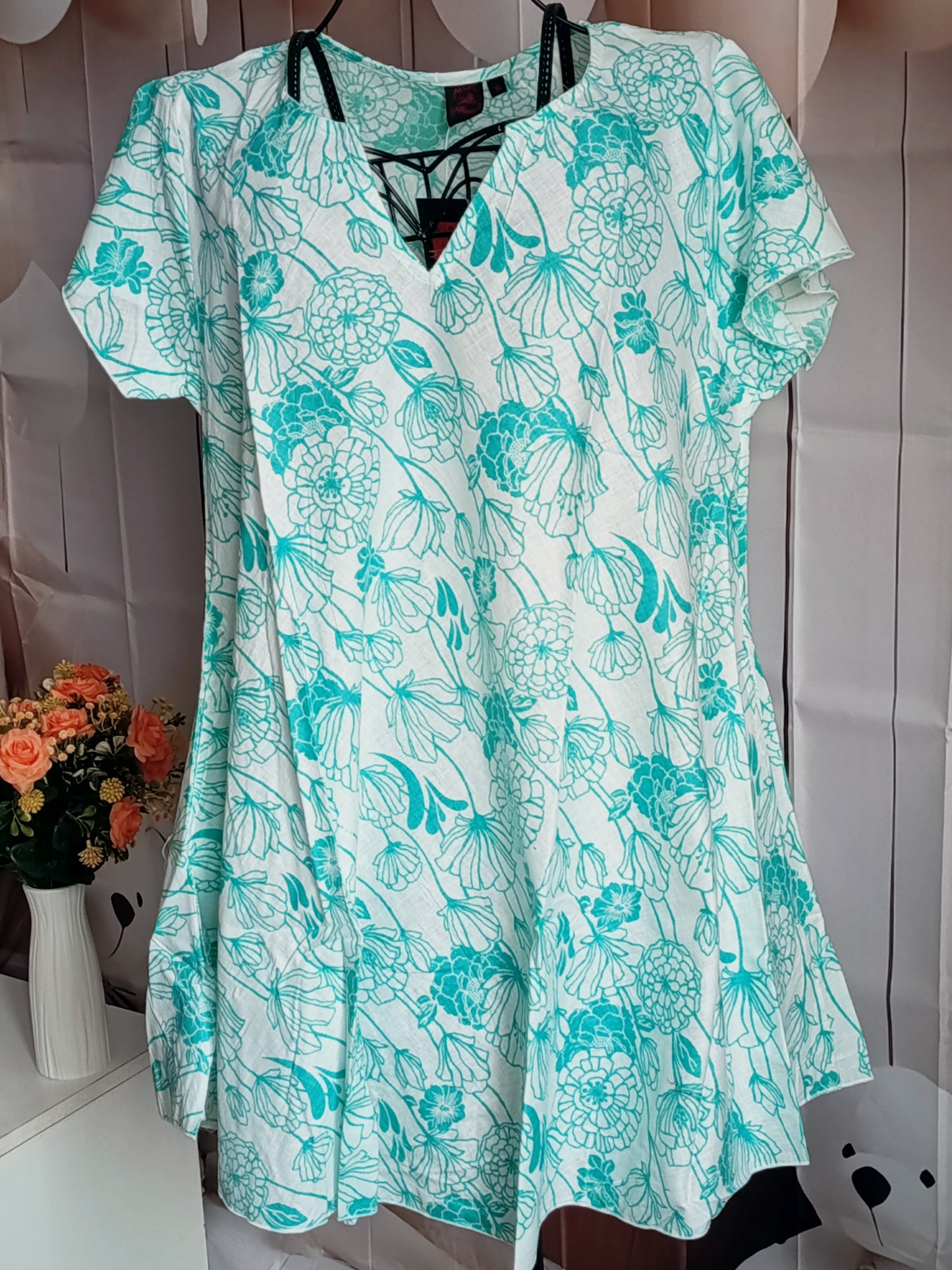 Tunique Grande Taille, avec imprimé florale et feuillage, taille 44-46, N14