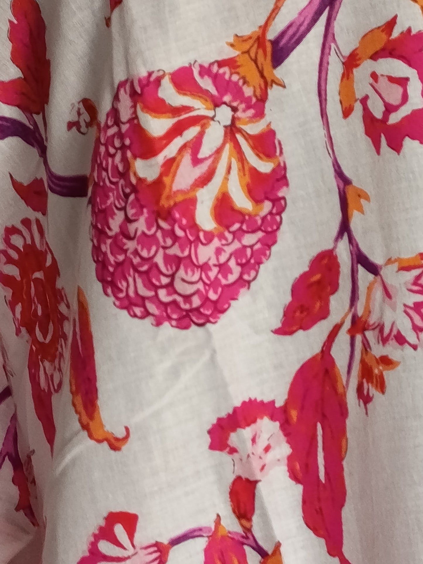 🌸✨ Tunique Asymétrique, Bohême & Ethnique en Voile de Coton - Imprimé Floral 🌺🌿