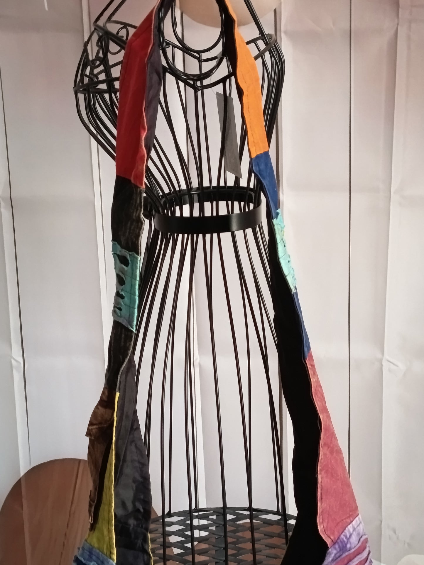 Sac à bandoulière à patchwork, ethnique, 100% coton, multicolore, N7B