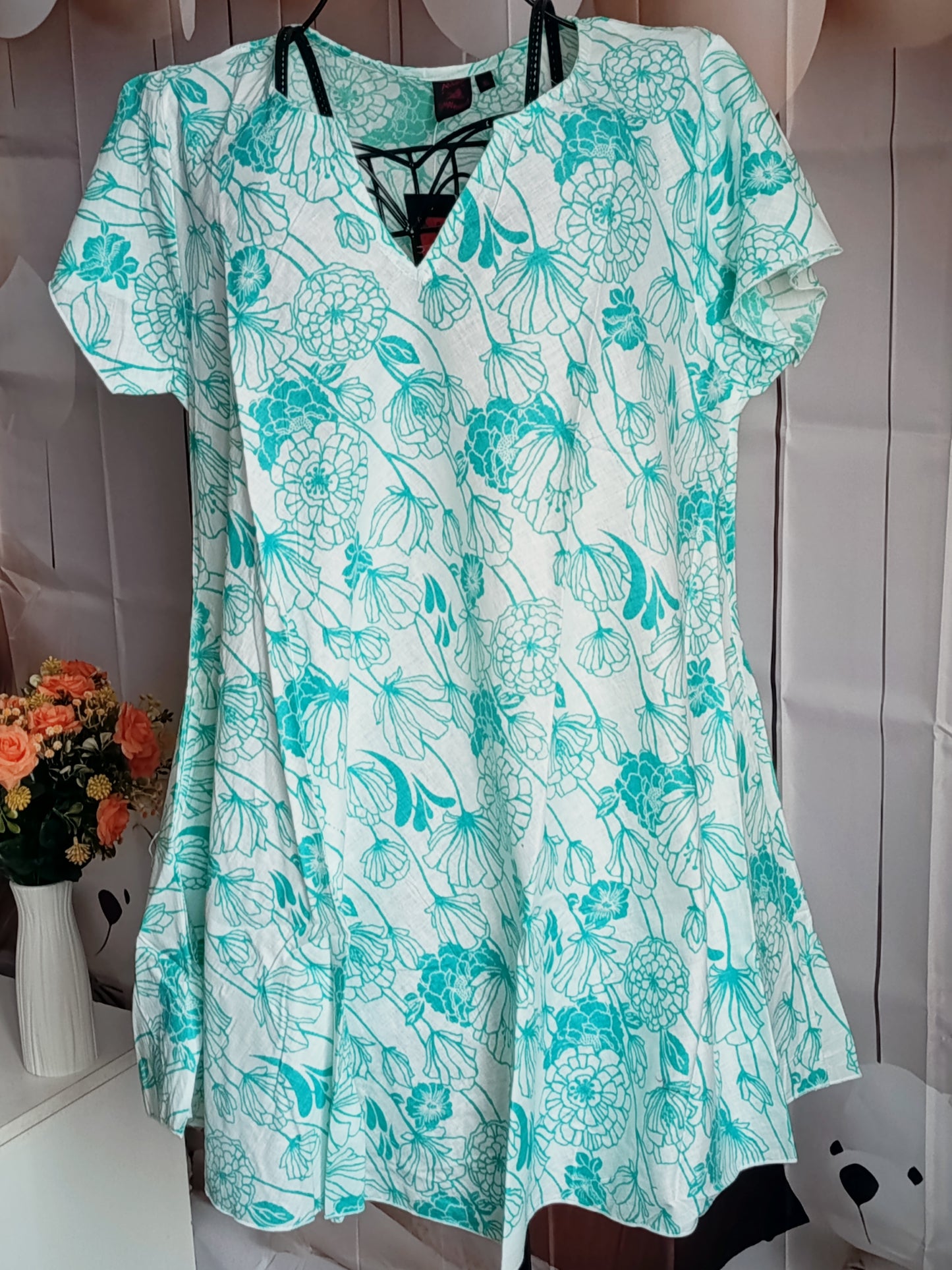 Tunique Grande Taille, avec imprimé florale et feuillage, taille 44-46, N14