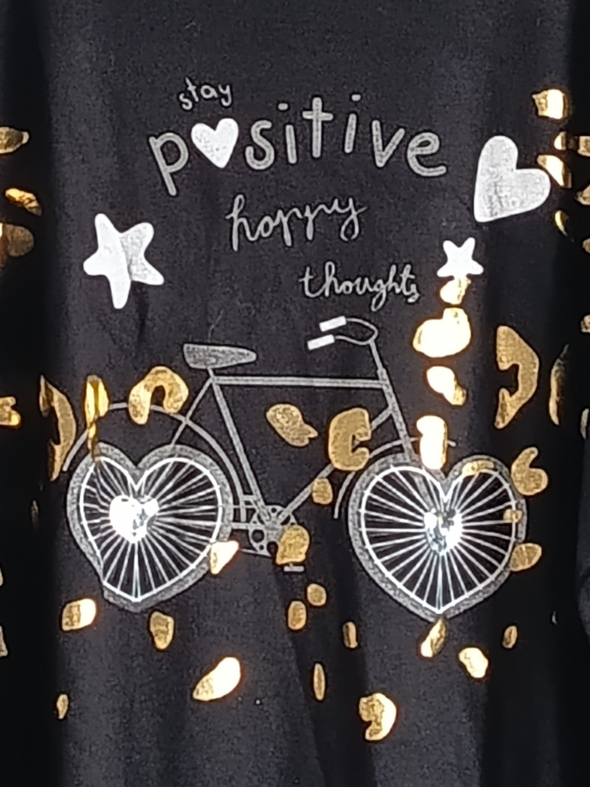Pull fin noir, en coton et laine, avec imprimés vélo + coeur, taille 54/56