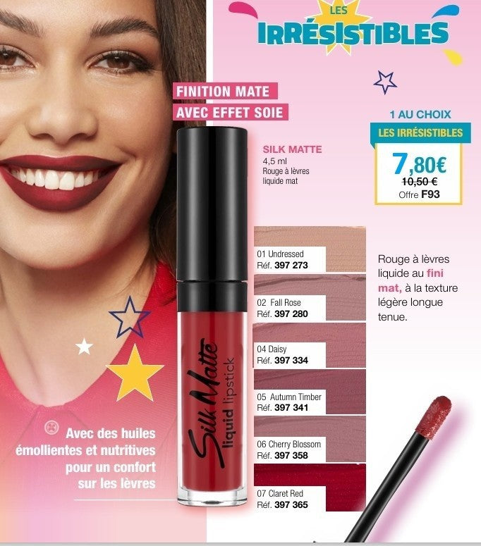 Silk Matte liquid lipstick : rouge à lèvres au fini mat effet soie de Flormar